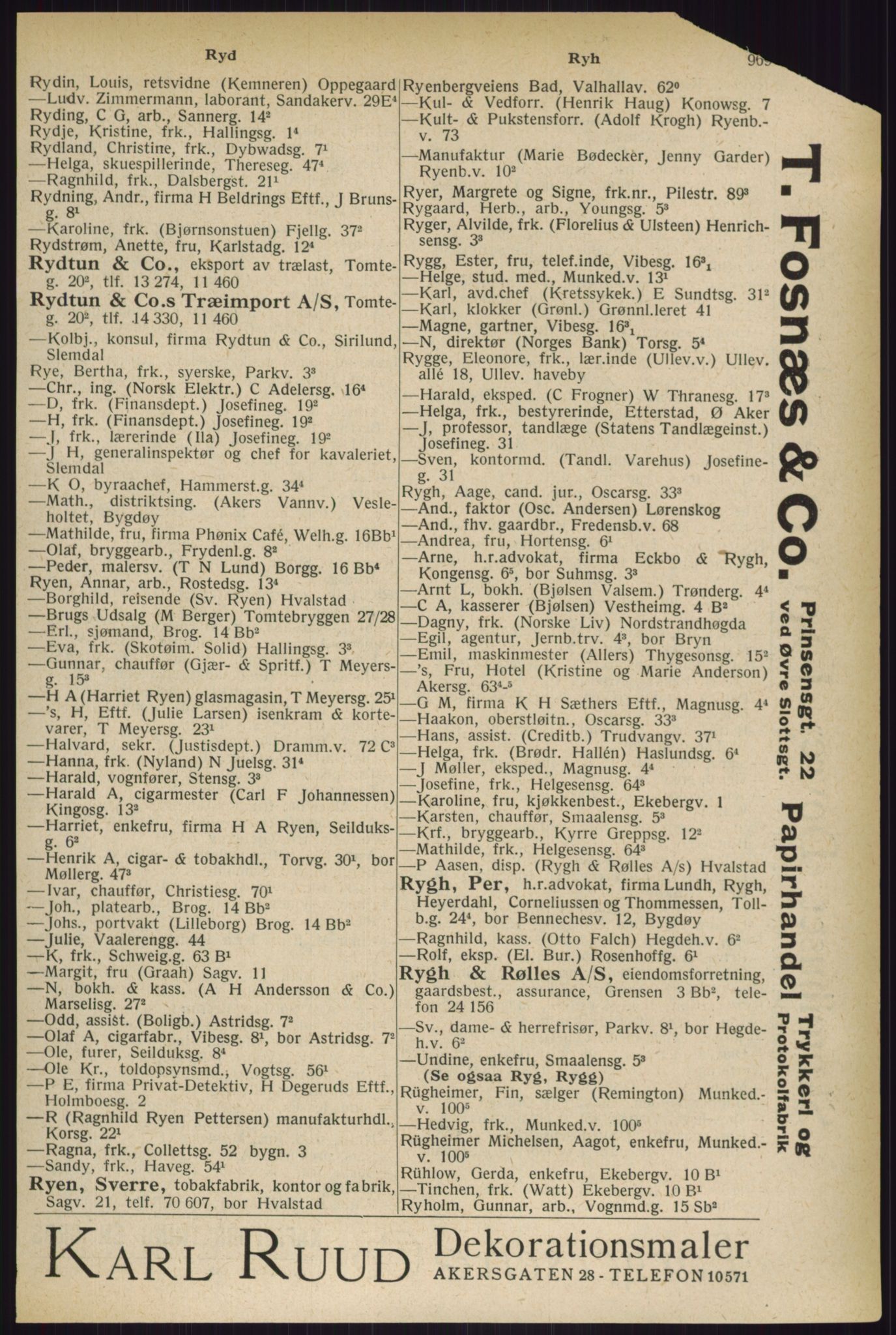 Kristiania/Oslo adressebok, PUBL/-, 1927, p. 969