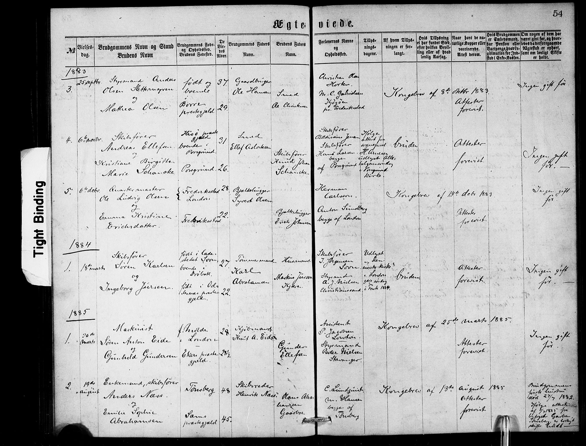  Den norske sjømannsmisjon i utlandet/London m/bistasjoner, SAB/SAB/PA-0103/H/Ha/L0001: Parish register (official) no. A 1, 1868-1887, p. 54