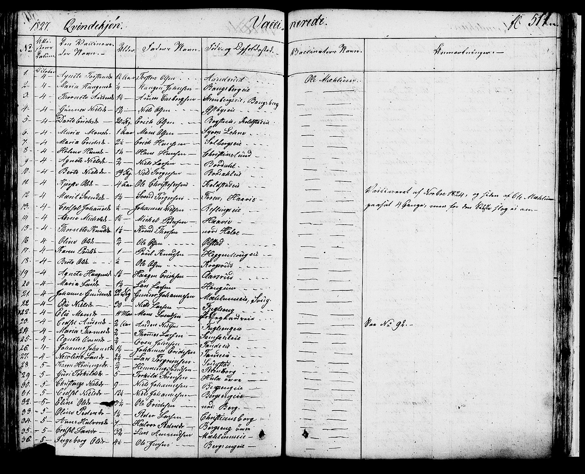 Ringsaker prestekontor, SAH/PREST-014/K/Ka/L0007: Parish register (official) no. 7B, 1826-1837, p. 511