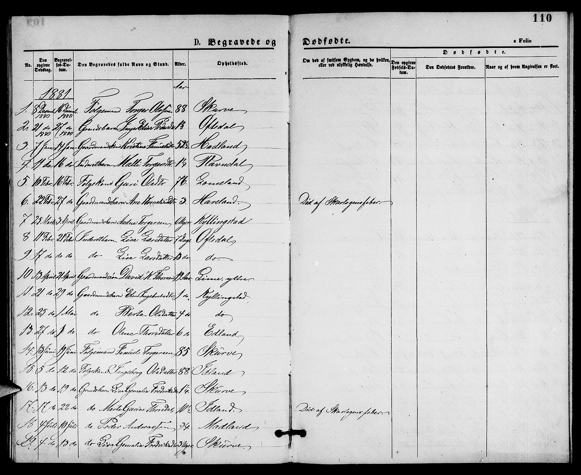 Lye sokneprestkontor, SAST/A-101794/001/30BB/L0005: Parish register (copy) no. B 5, 1875-1886, p. 110