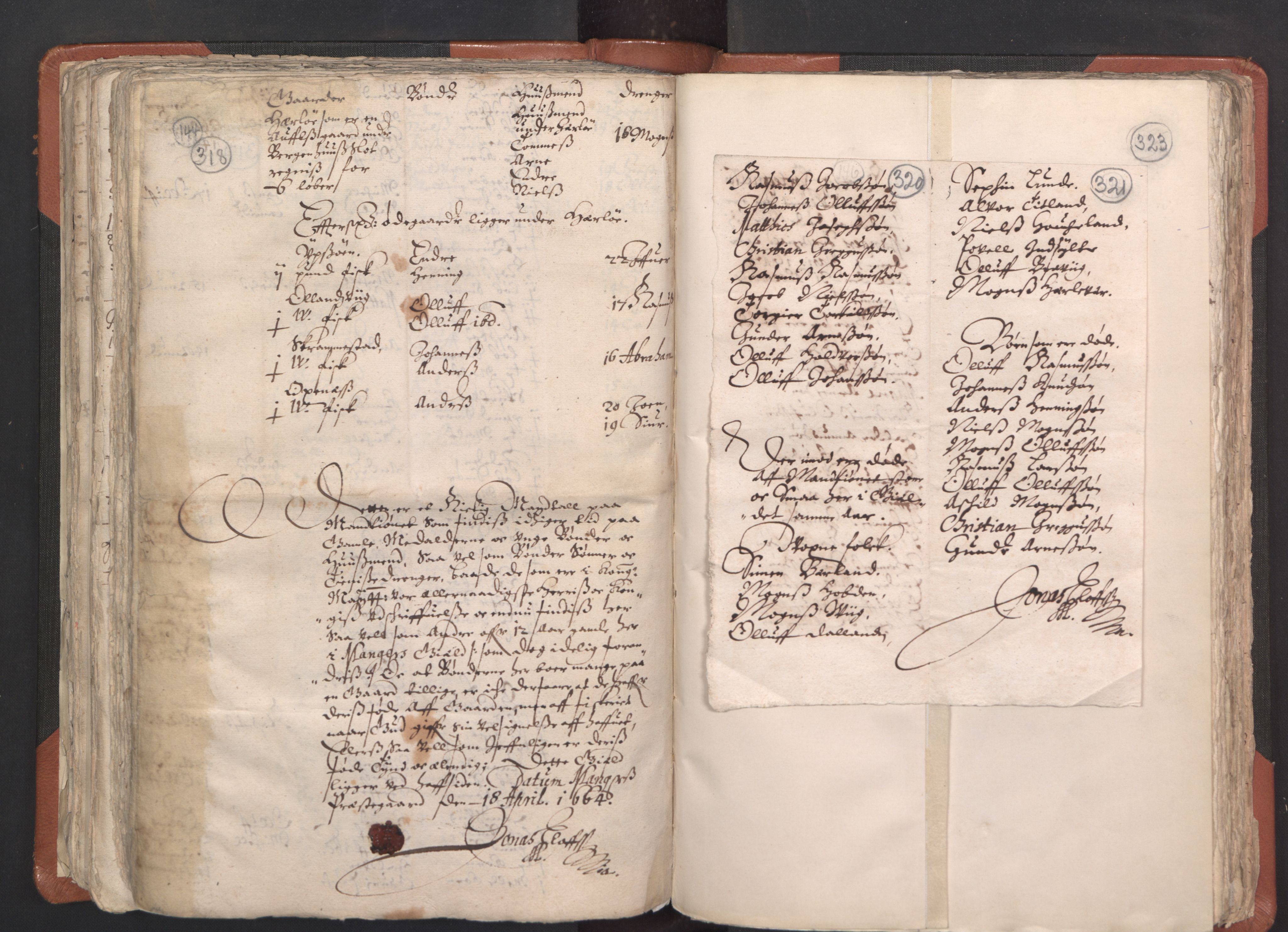 RA, Vicar's Census 1664-1666, no. 22: Nordhordland deanery, 1664-1666, p. 320-321
