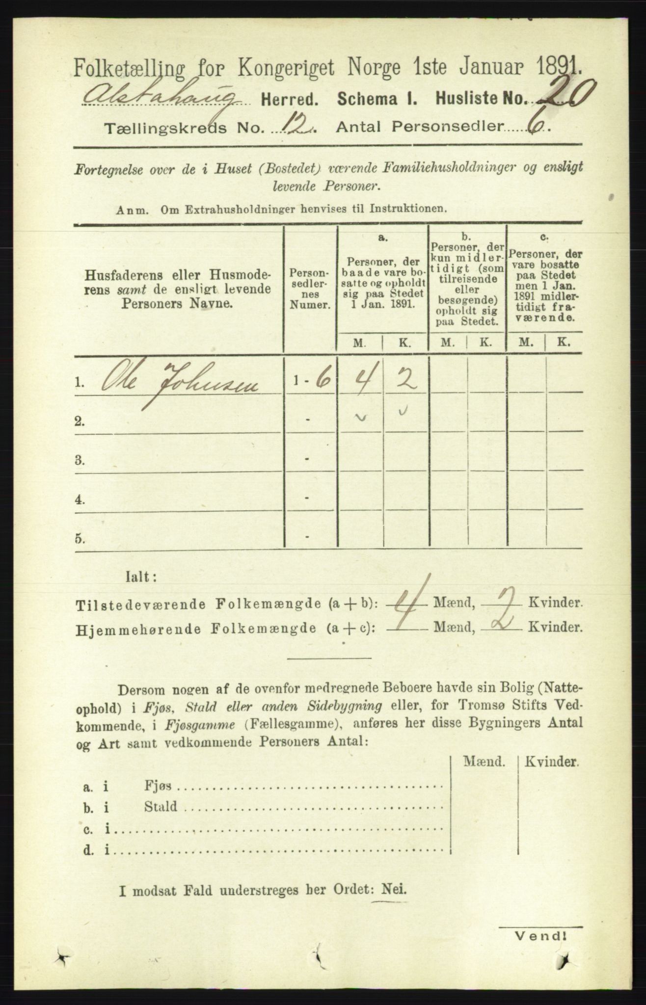 RA, 1891 census for 1820 Alstahaug, 1891, p. 4241