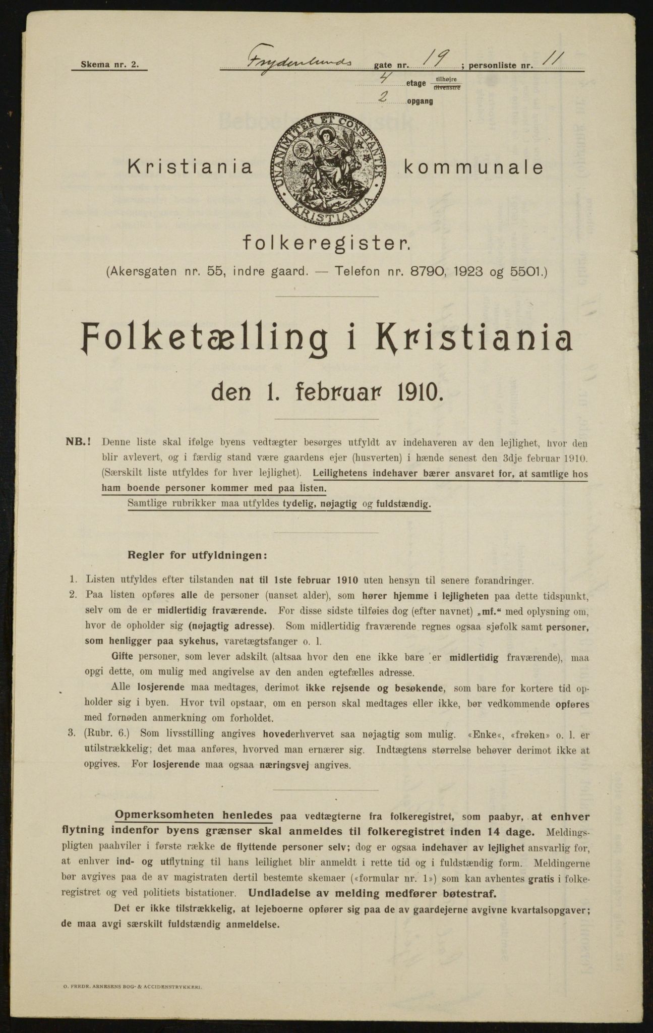 OBA, Municipal Census 1910 for Kristiania, 1910, p. 26982