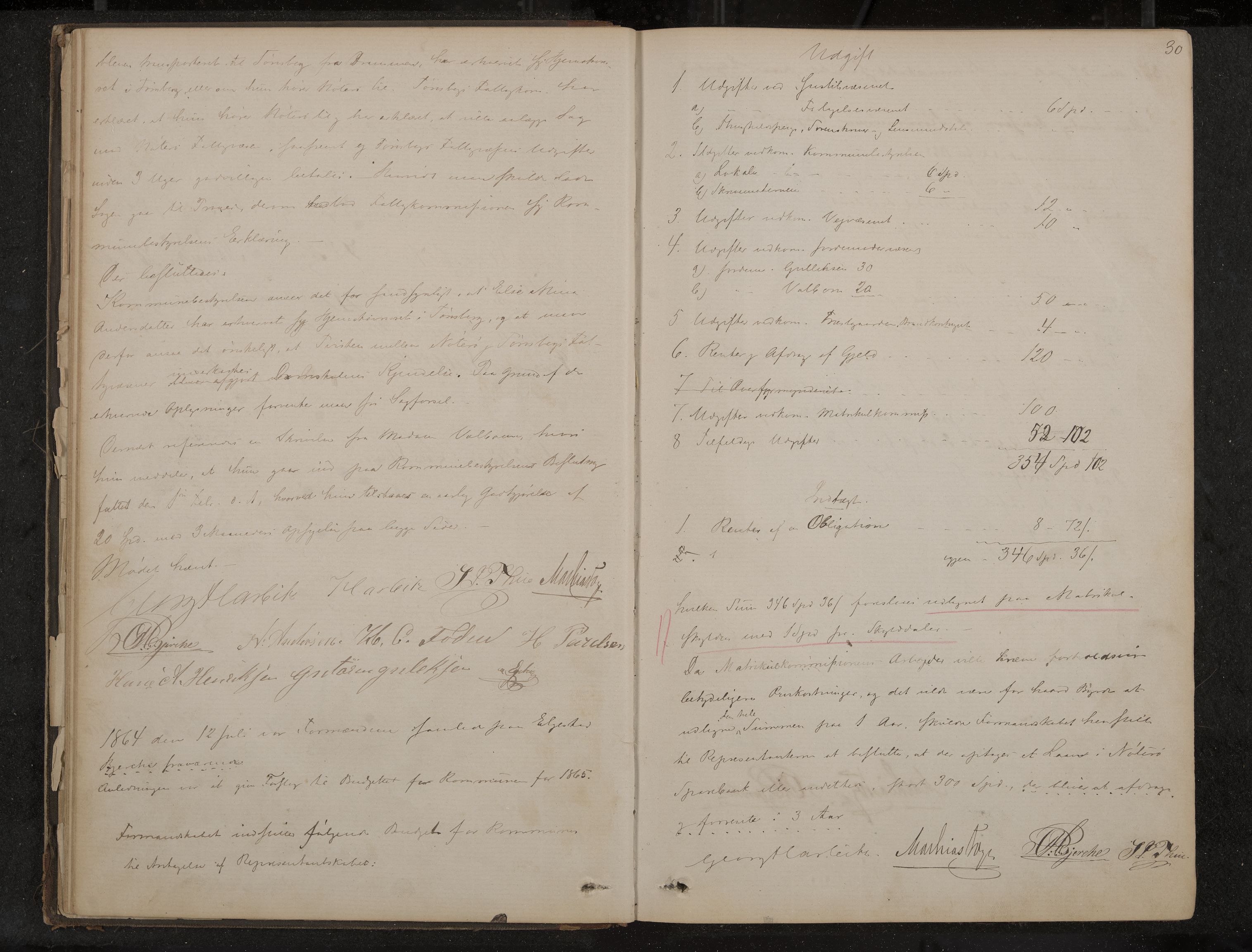 Nøtterøy formannskap og sentraladministrasjon, IKAK/0722021-1/A/Aa/L0002: Møtebok, 1862-1873, p. 30