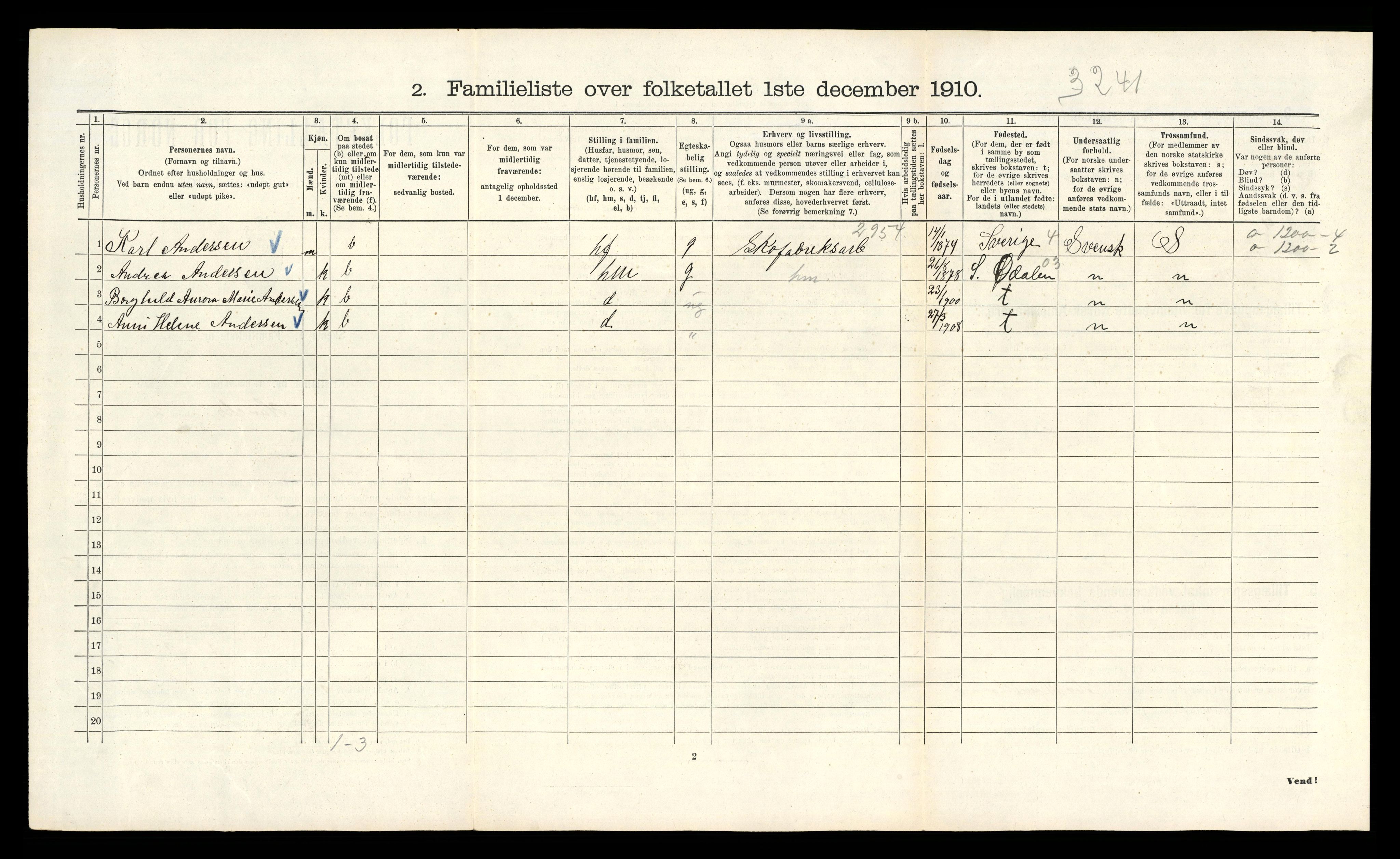 RA, 1910 census for Kristiania, 1910, p. 34162