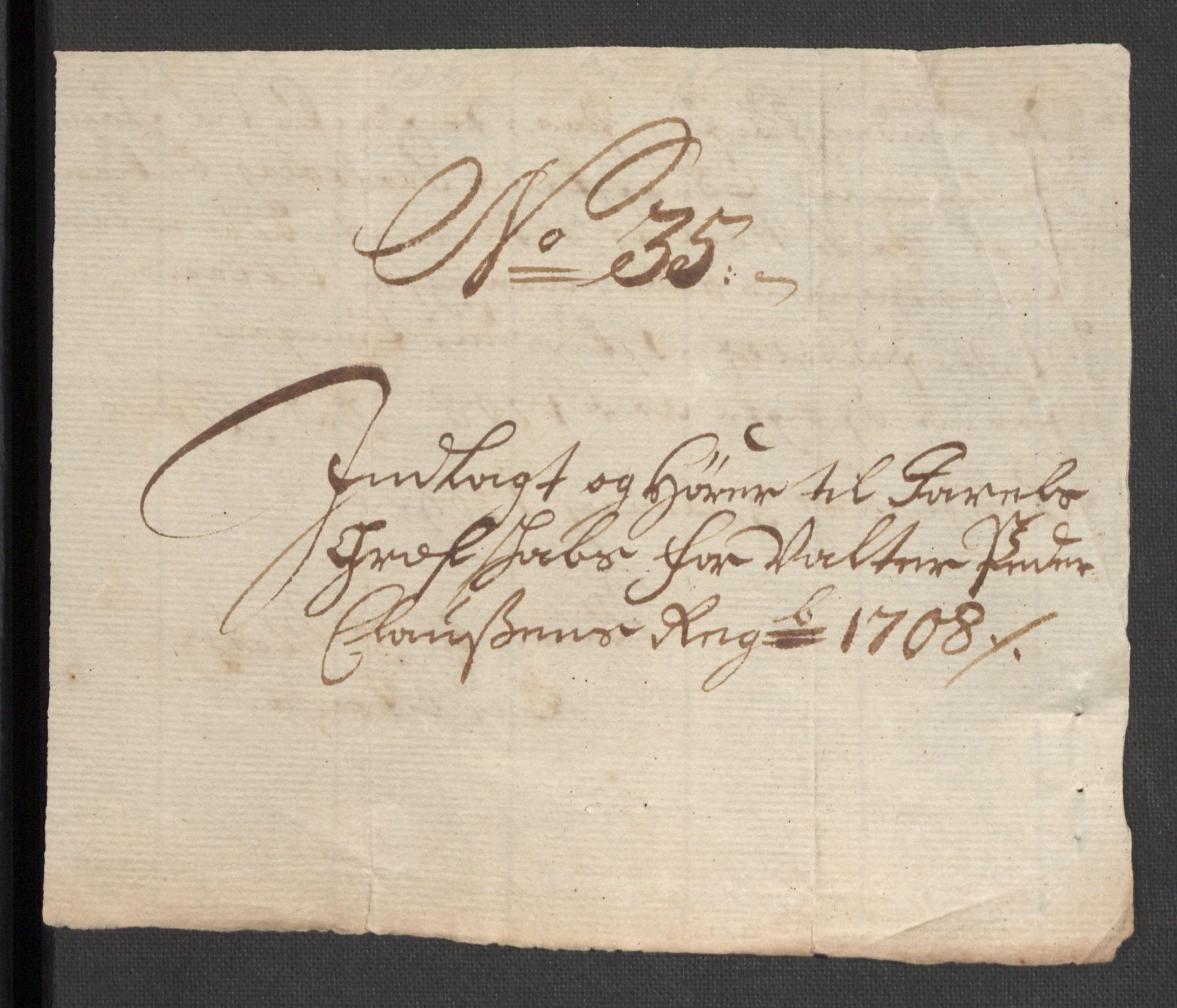 Rentekammeret inntil 1814, Reviderte regnskaper, Fogderegnskap, AV/RA-EA-4092/R32/L1873: Fogderegnskap Jarlsberg grevskap, 1708, p. 268