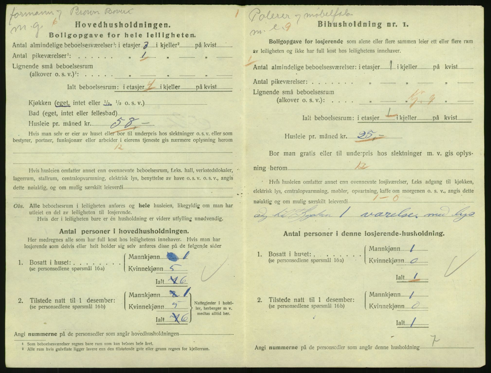 SAO, 1920 census for Kristiania, 1920, p. 93598