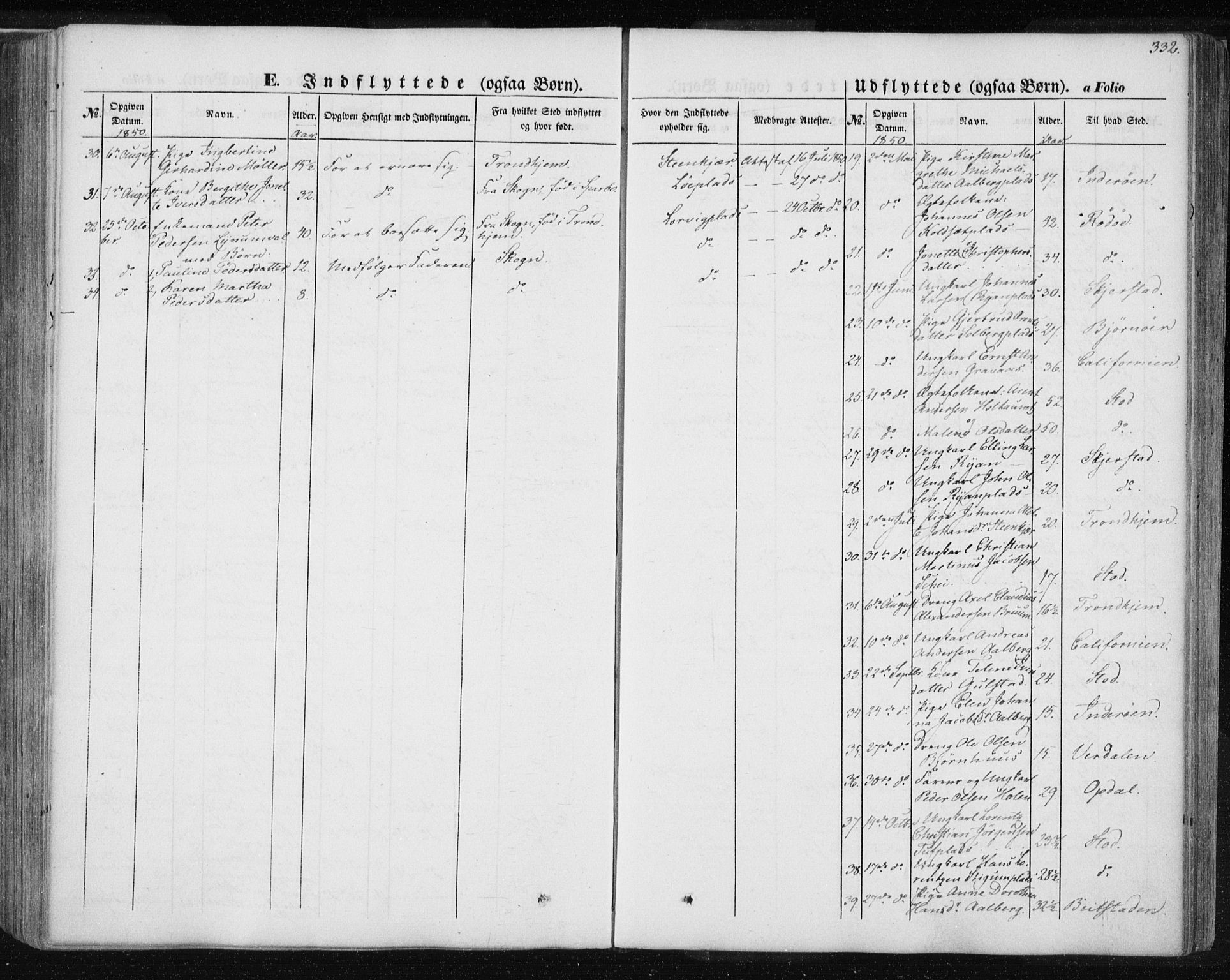 Ministerialprotokoller, klokkerbøker og fødselsregistre - Nord-Trøndelag, SAT/A-1458/735/L0342: Parish register (official) no. 735A07 /1, 1849-1862, p. 332