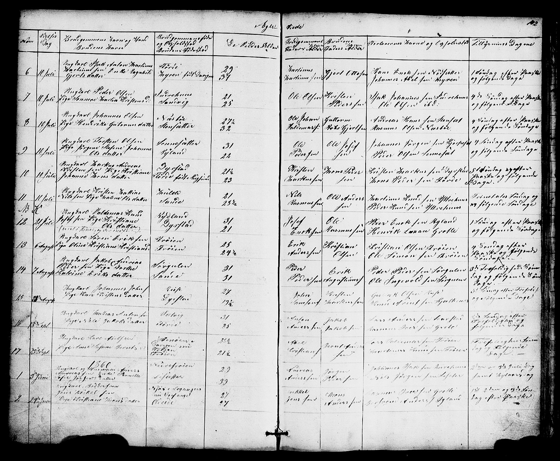 Bremanger sokneprestembete, SAB/A-82201/H/Hab/Haba/L0001: Parish register (copy) no. A 1, 1853-1865, p. 102