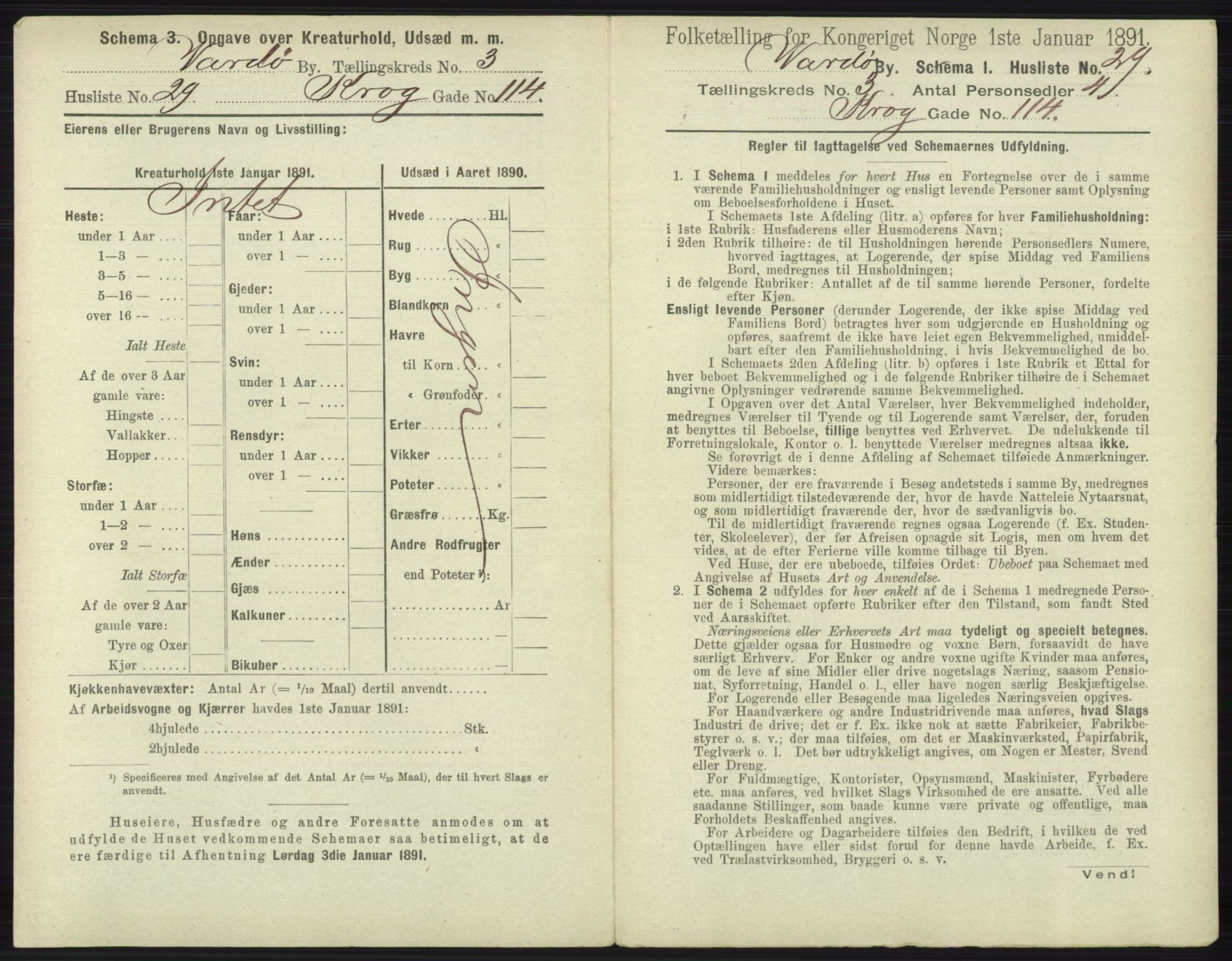 RA, 1891 census for 2002 Vardø, 1891, p. 1537