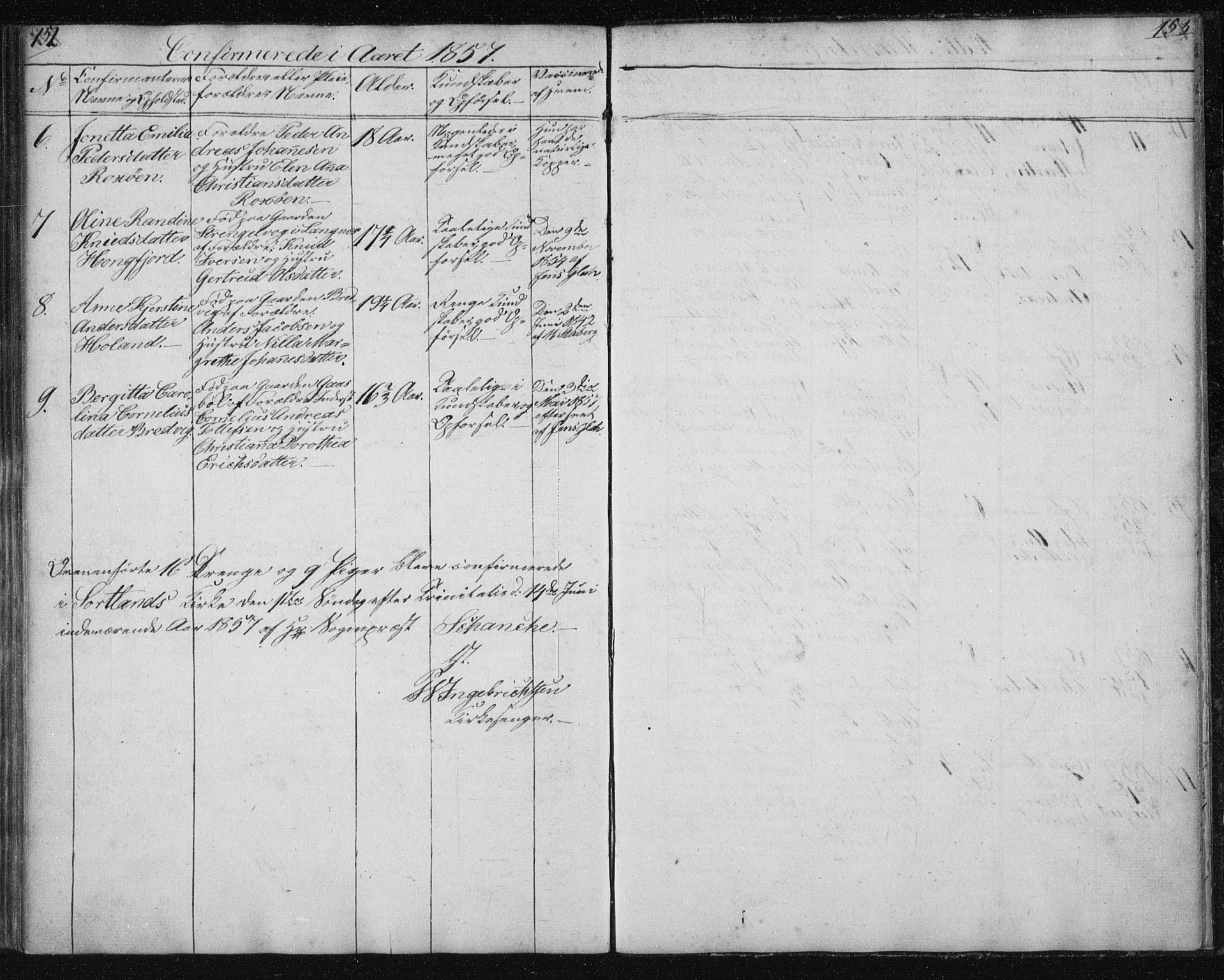Ministerialprotokoller, klokkerbøker og fødselsregistre - Nordland, SAT/A-1459/895/L1379: Parish register (copy) no. 895C01, 1842-1858, p. 152-153