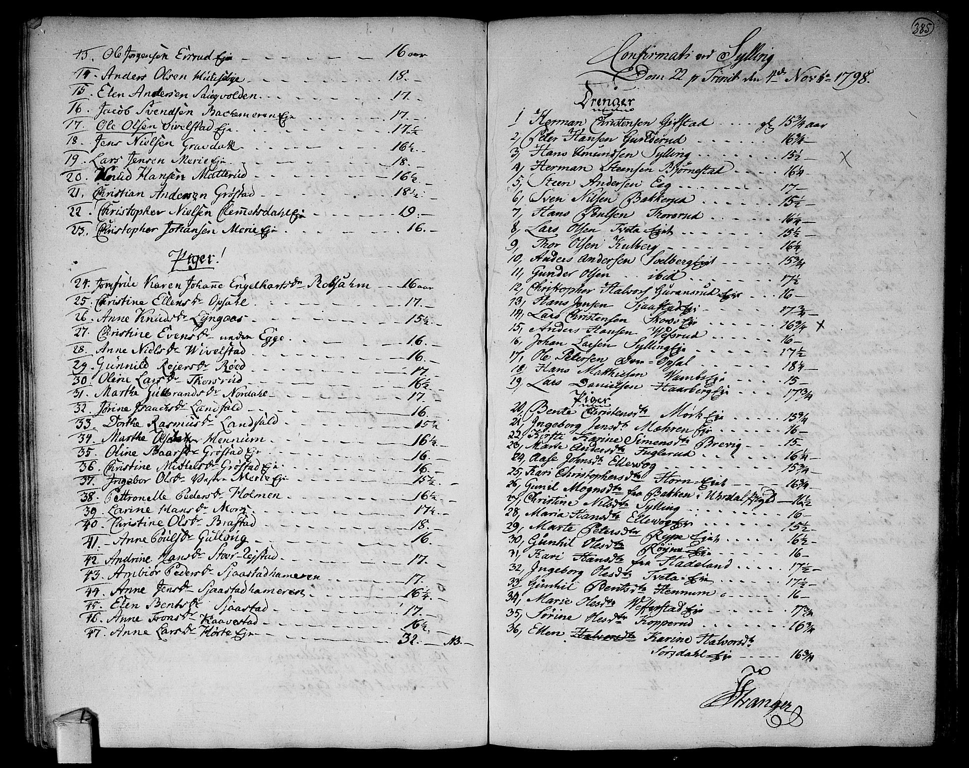Lier kirkebøker, SAKO/A-230/F/Fa/L0007: Parish register (official) no. I 7, 1794-1813, p. 385