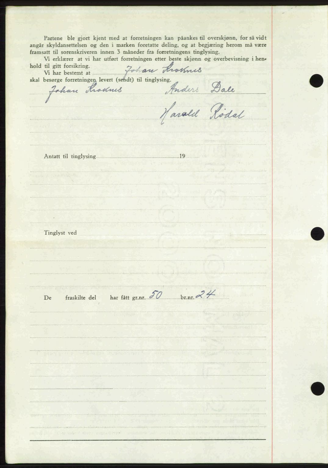 Romsdal sorenskriveri, AV/SAT-A-4149/1/2/2C: Mortgage book no. A26, 1948-1948, Diary no: : 1030/1948