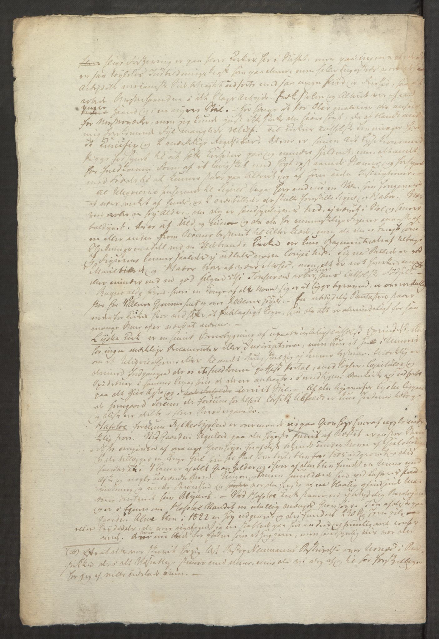 Blom, Gustav Peter, AV/RA-PA-0568/F/L0001/0004: Brev og manuskripter / "Historiske antiqvariske Notizer". Reiseberetninger fra Bergen og Nordland, 1825, p. 4