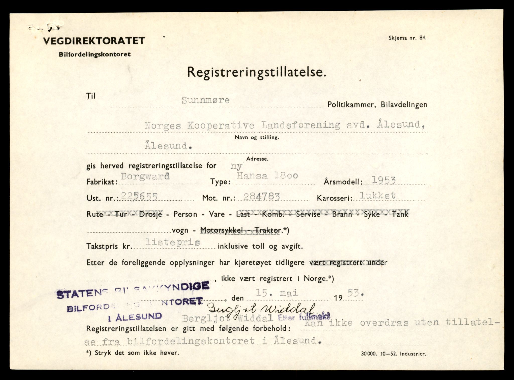 Møre og Romsdal vegkontor - Ålesund trafikkstasjon, AV/SAT-A-4099/F/Fe/L0043: Registreringskort for kjøretøy T 14080 - T 14204, 1927-1998, p. 2429
