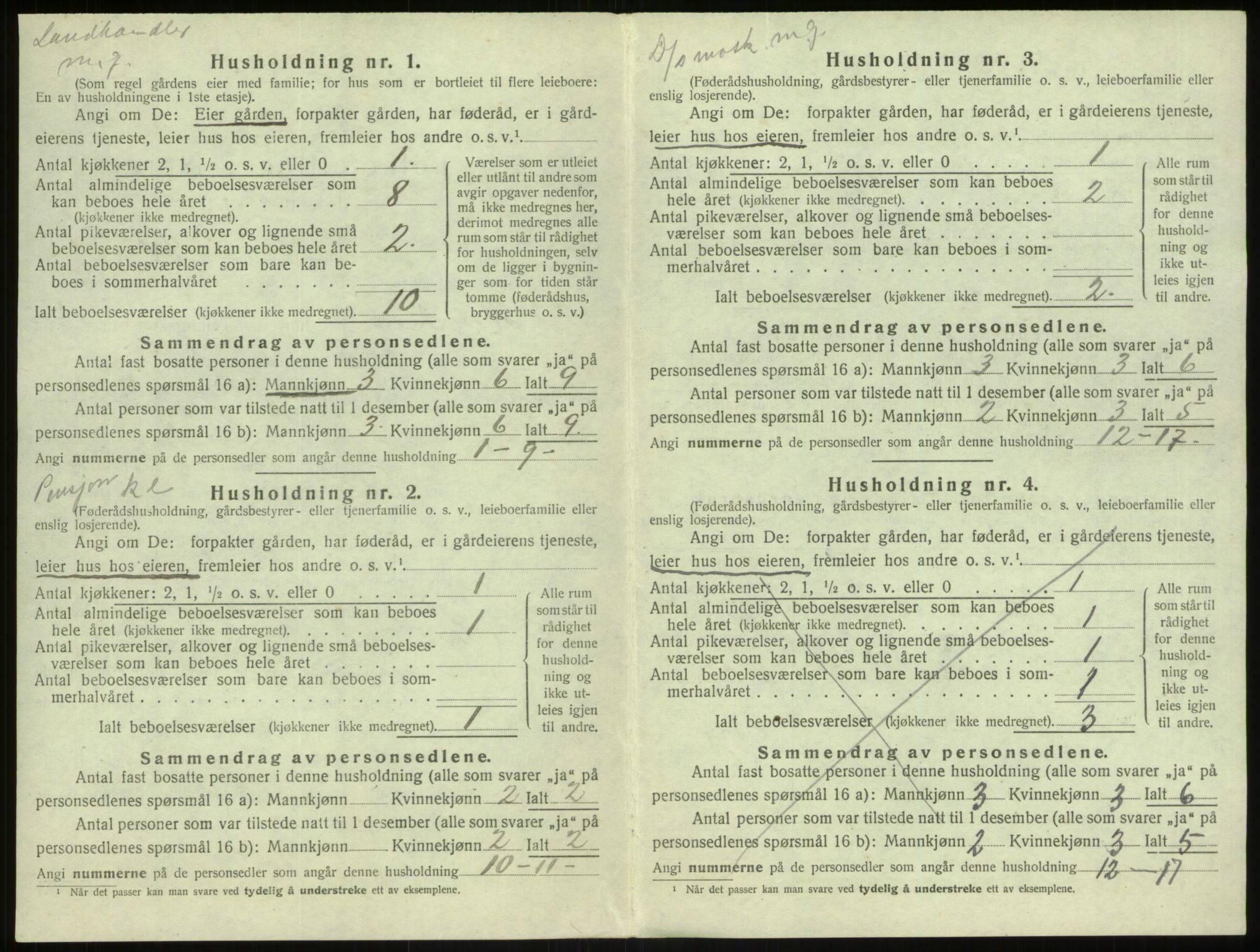 SAB, 1920 census for Herdla, 1920, p. 1275