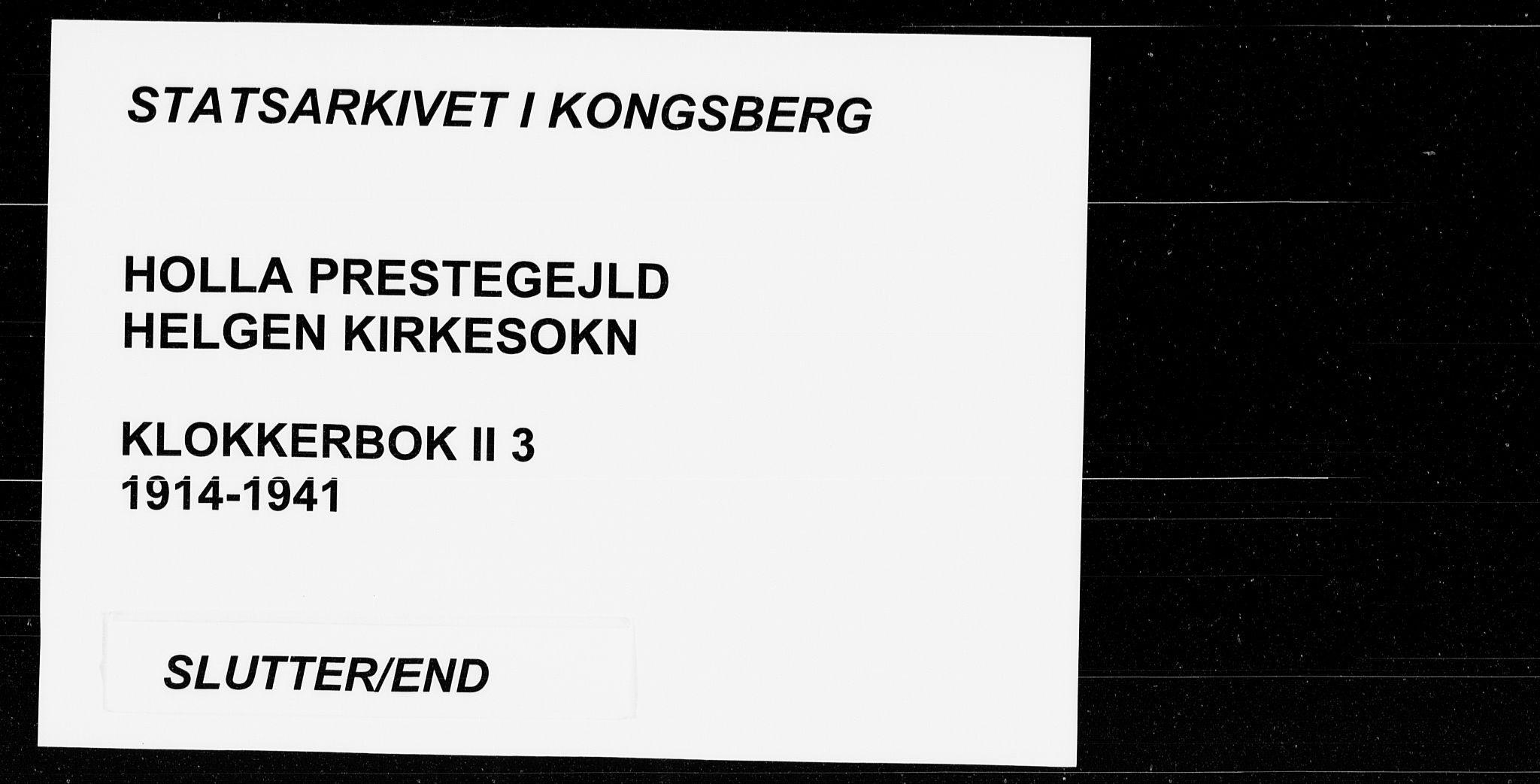 Holla kirkebøker, AV/SAKO-A-272/G/Gb/L0003: Parish register (copy) no. II 3, 1914-1941