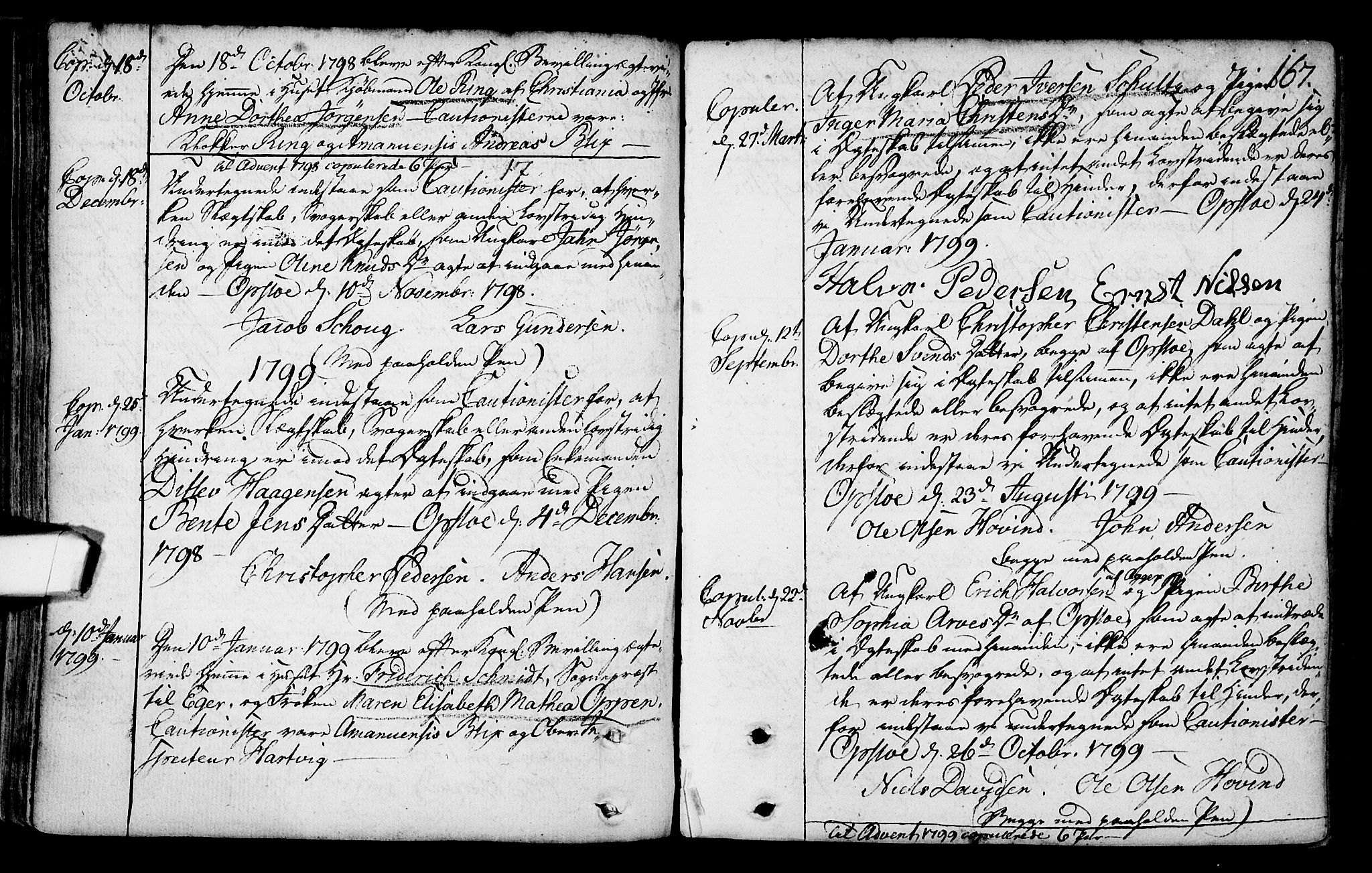 Gamlebyen prestekontor Kirkebøker, SAO/A-10884/F/Fa/L0001: Parish register (official) no. 1, 1734-1818, p. 167