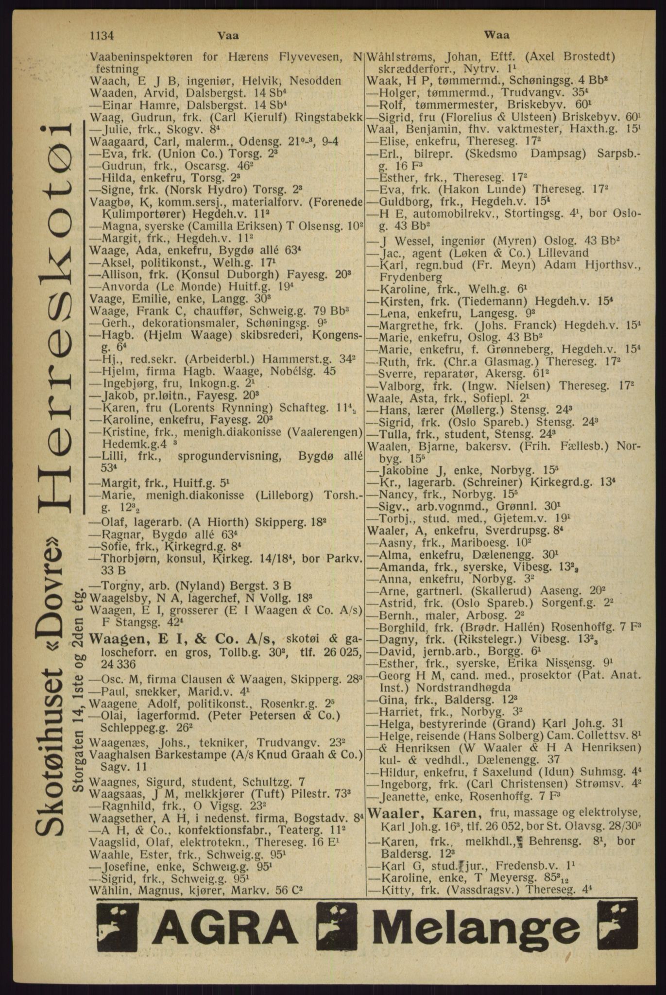 Kristiania/Oslo adressebok, PUBL/-, 1927, p. 1134