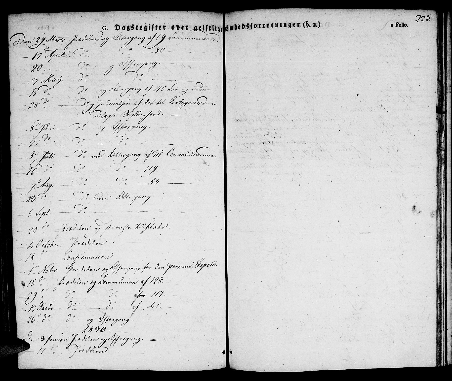 Austre Moland sokneprestkontor, SAK/1111-0001/F/Fa/Faa/L0005: Parish register (official) no. A 5, 1825-1837, p. 223