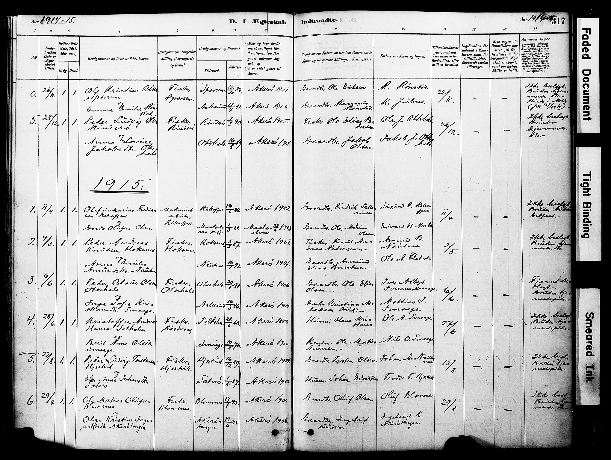 Ministerialprotokoller, klokkerbøker og fødselsregistre - Møre og Romsdal, SAT/A-1454/560/L0721: Parish register (official) no. 560A05, 1878-1917, p. 317