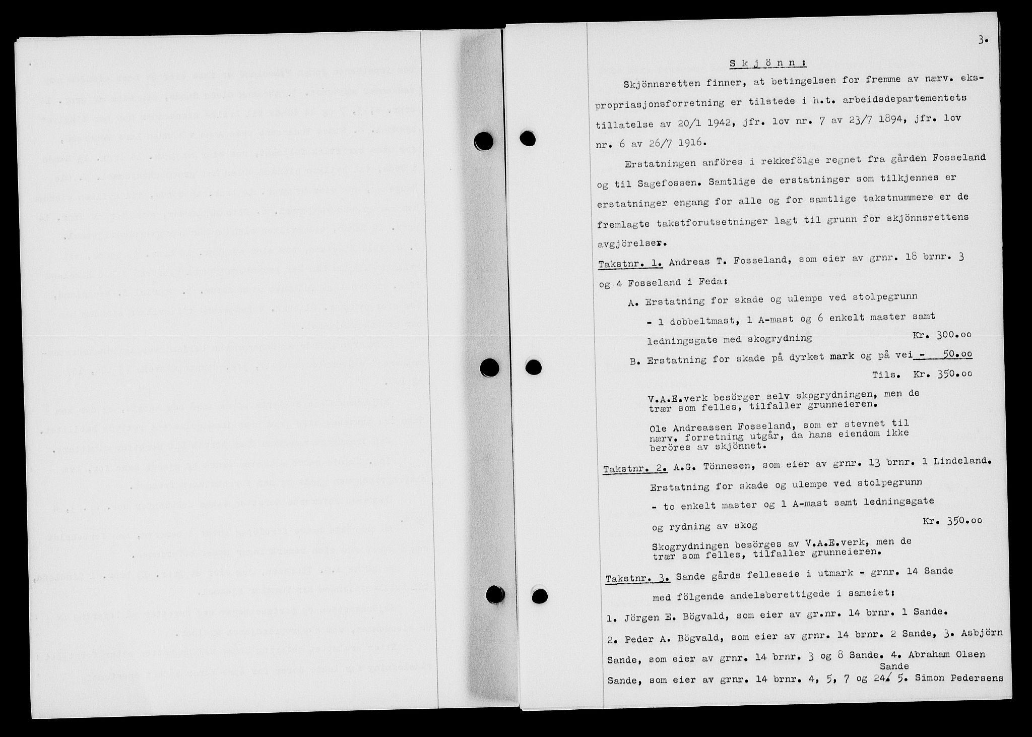 Flekkefjord sorenskriveri, SAK/1221-0001/G/Gb/Gba/L0057: Mortgage book no. A-5, 1941-1942, Diary no: : 467/1942