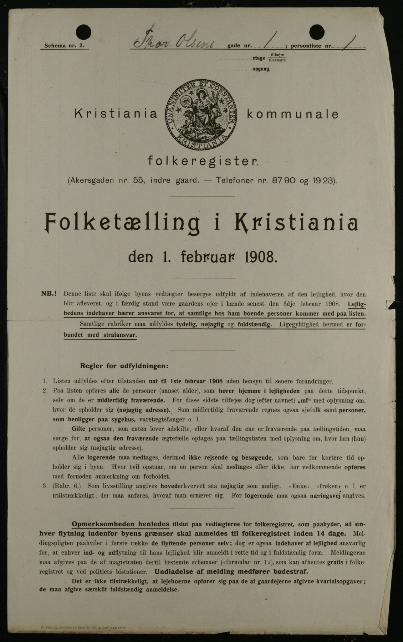 OBA, Municipal Census 1908 for Kristiania, 1908, p. 98224