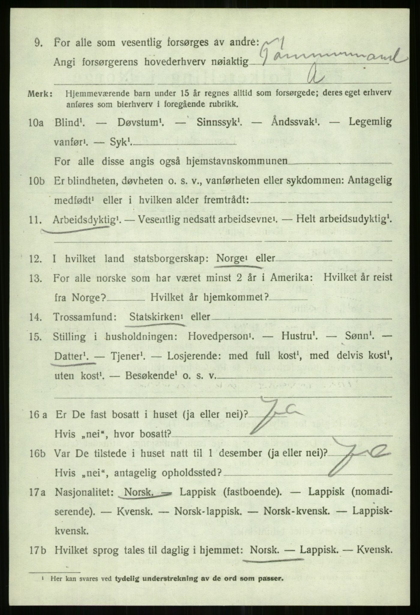 SATØ, 1920 census for Tromsøysund, 1920, p. 13873