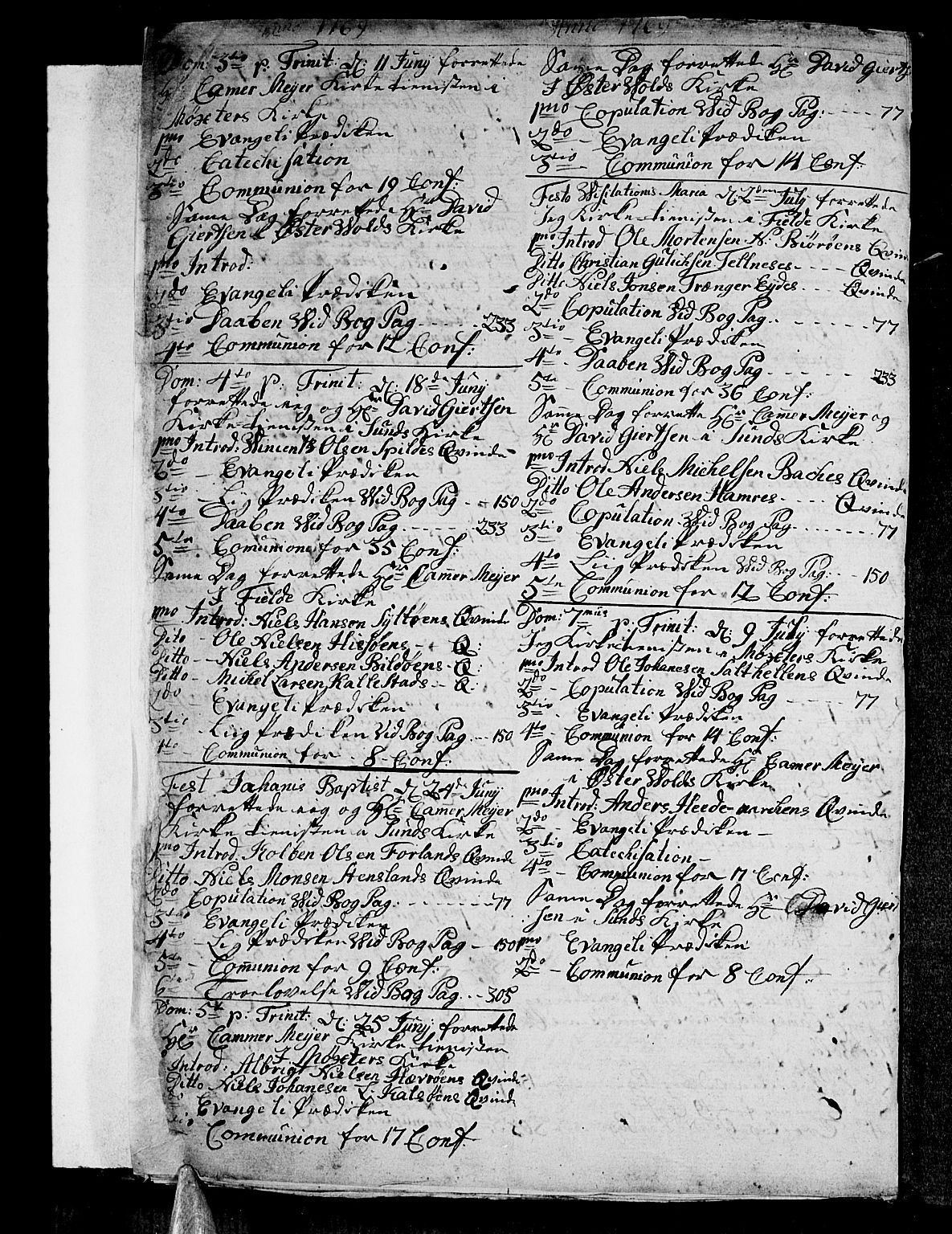 Sund sokneprestembete, AV/SAB-A-99930: Parish register (official) no. A 3, 1740-1769