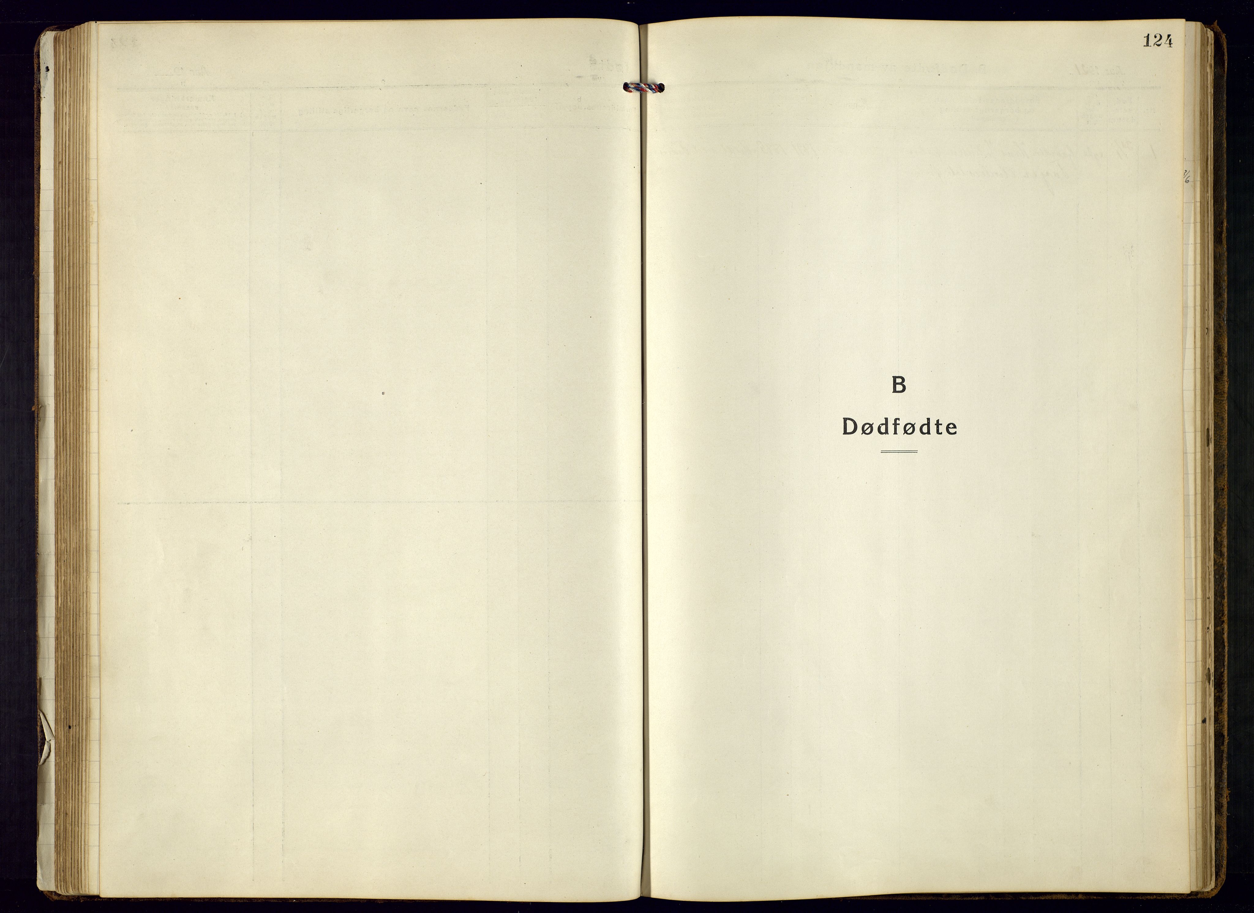 Bjelland sokneprestkontor, SAK/1111-0005/F/Fb/Fbb/L0006: Parish register (copy) no. B-6, 1918-1946, p. 124