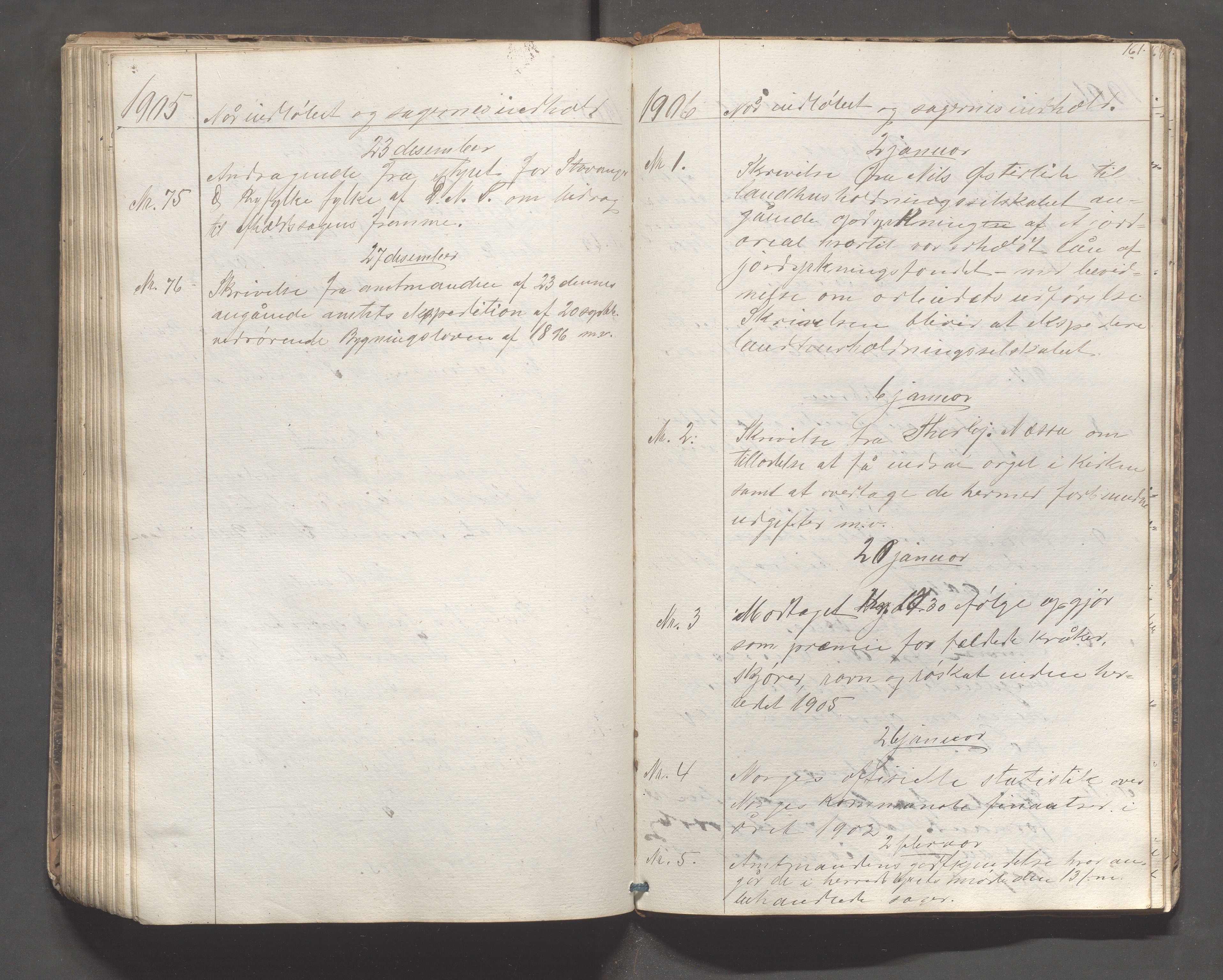 Nedstrand kommune - Formannskapet, IKAR/K-100244/C/L0001: Journal, 1837-1908, p. 161