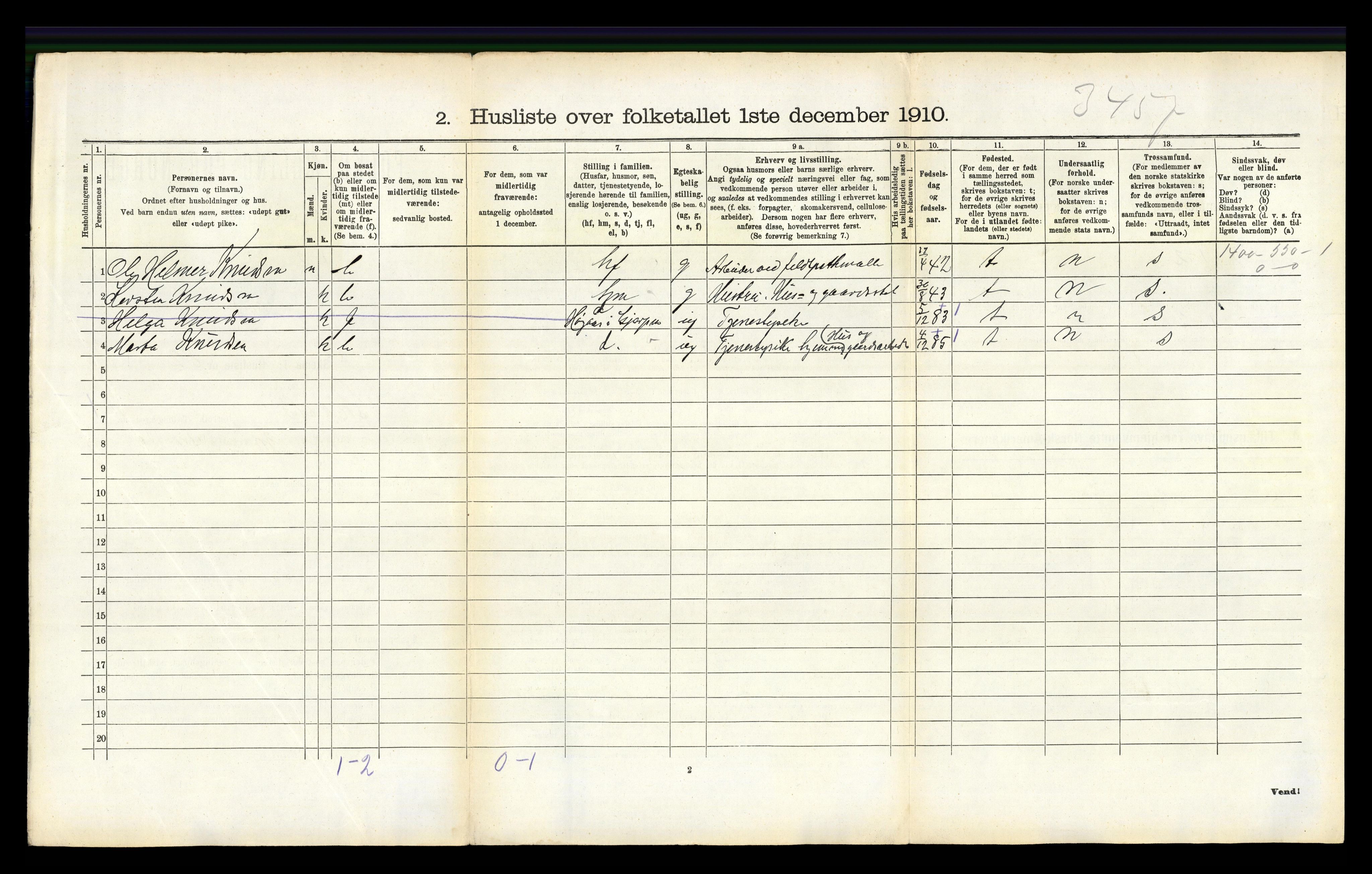 RA, 1910 census for Skåtøy, 1910, p. 1606