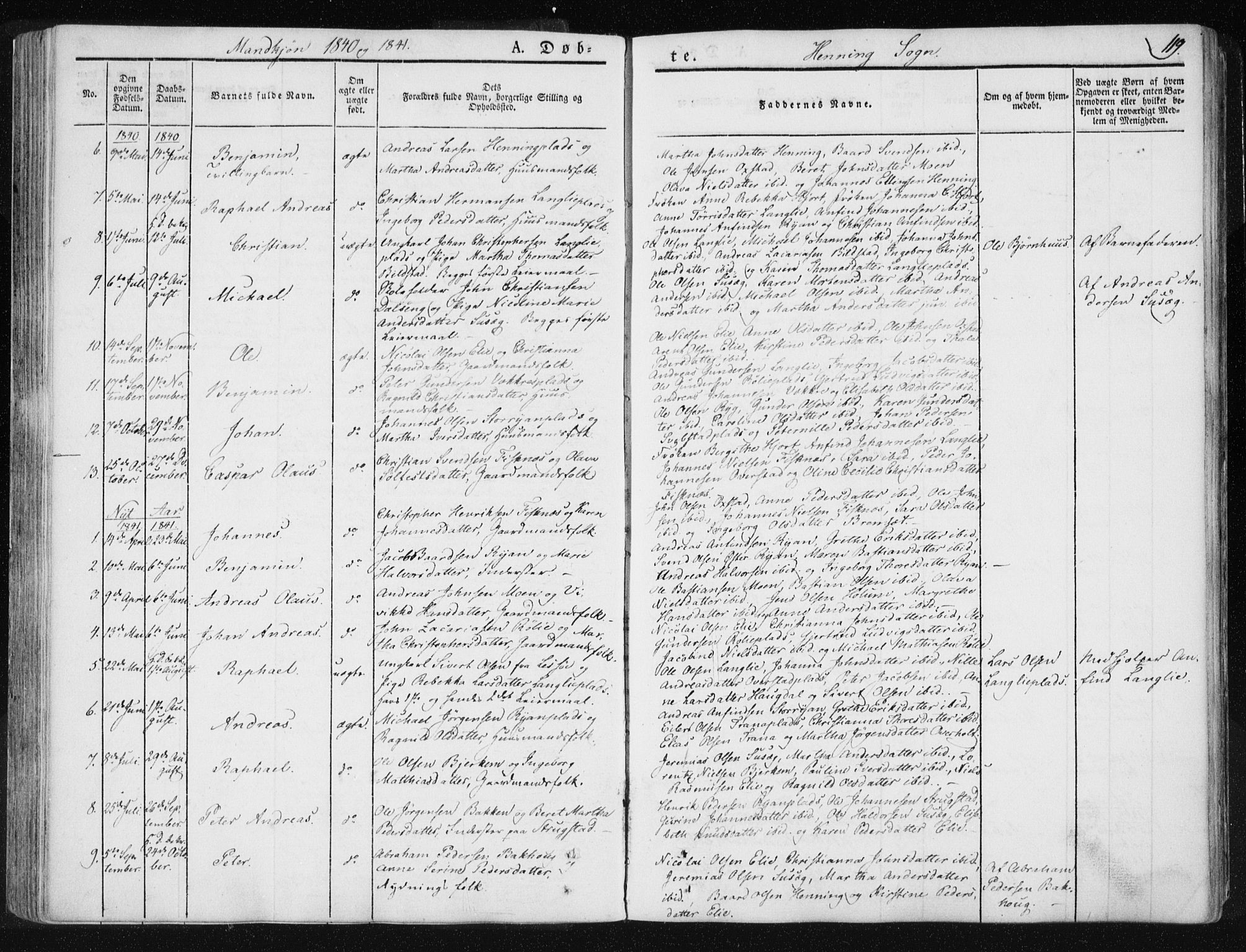 Ministerialprotokoller, klokkerbøker og fødselsregistre - Nord-Trøndelag, SAT/A-1458/735/L0339: Parish register (official) no. 735A06 /3, 1836-1848, p. 119