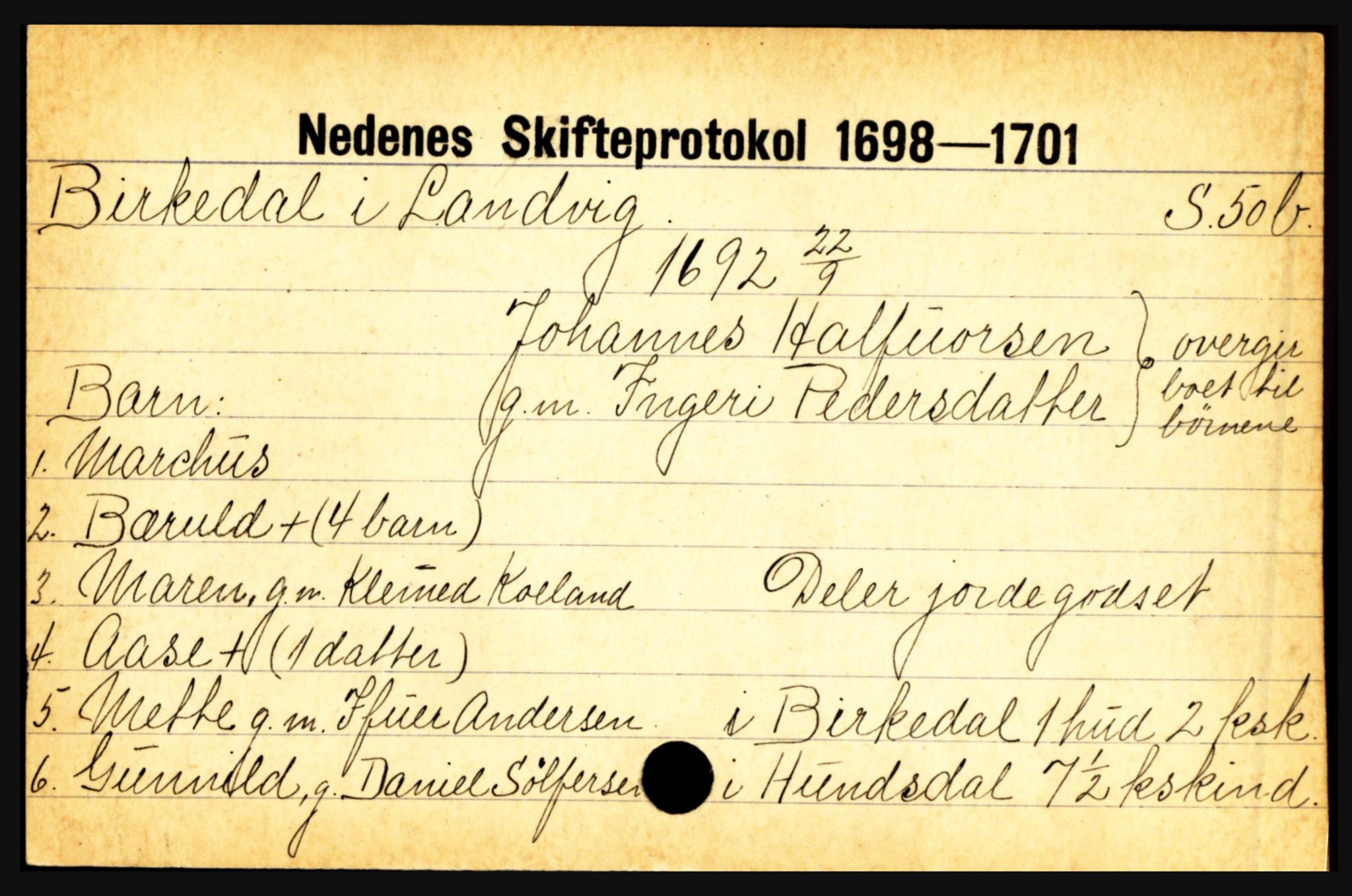 Nedenes sorenskriveri før 1824, AV/SAK-1221-0007/H, p. 2405