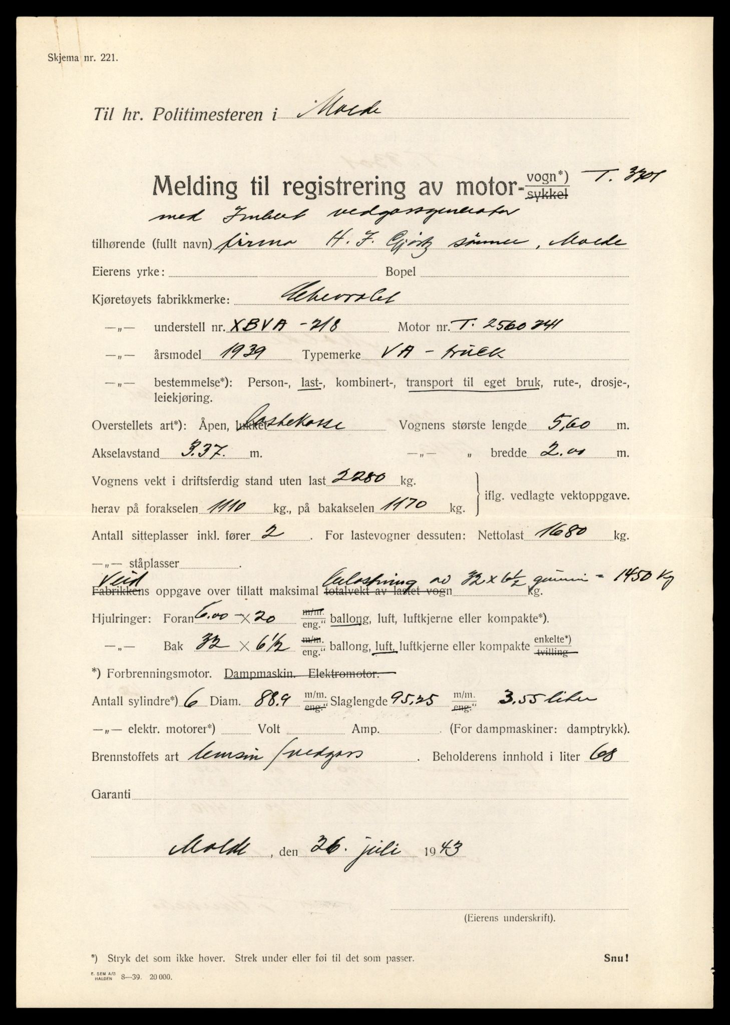 Møre og Romsdal vegkontor - Ålesund trafikkstasjon, AV/SAT-A-4099/F/Fe/L0035: Registreringskort for kjøretøy T 12653 - T 12829, 1927-1998, p. 1626