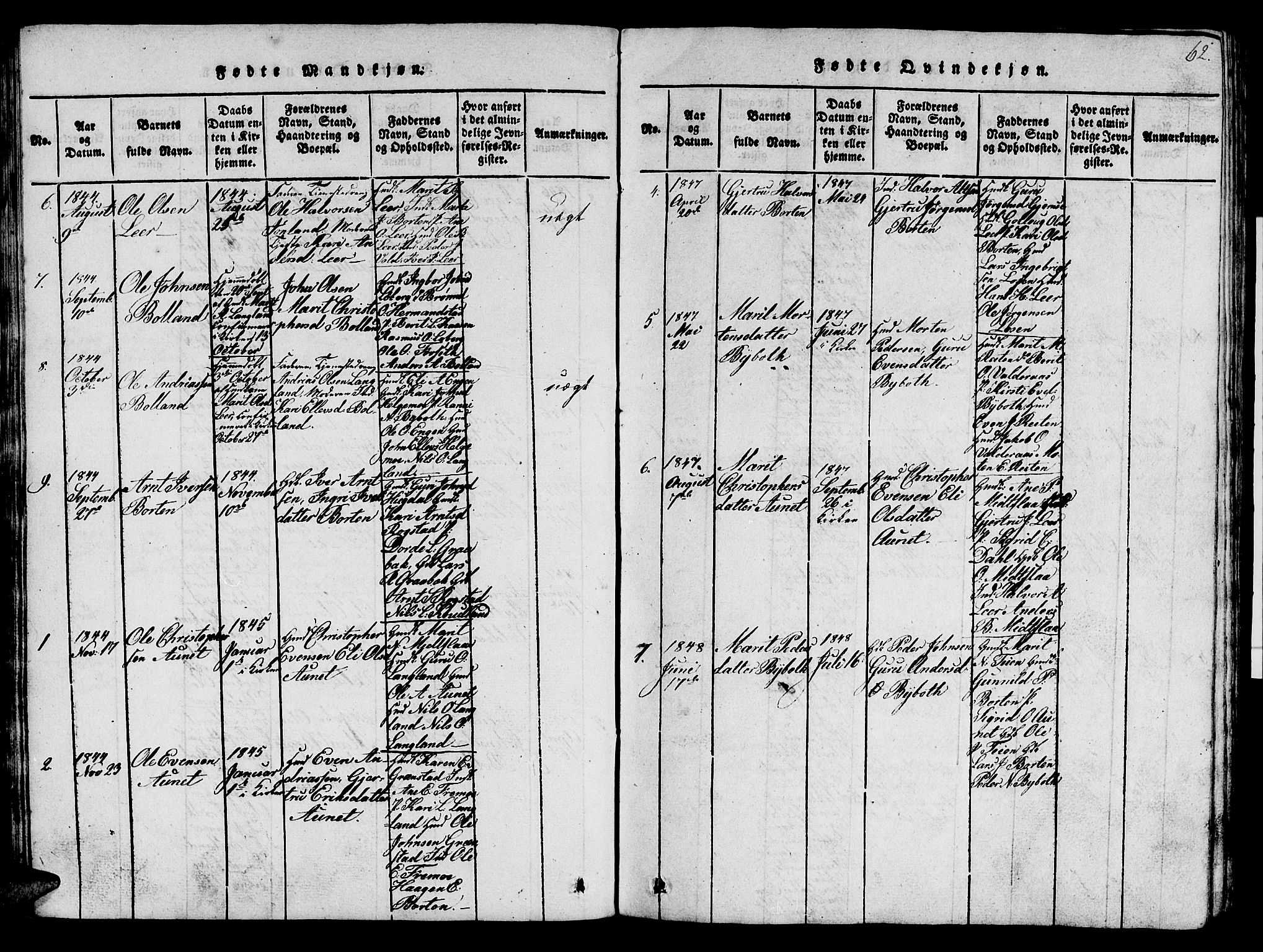 Ministerialprotokoller, klokkerbøker og fødselsregistre - Sør-Trøndelag, SAT/A-1456/693/L1121: Parish register (copy) no. 693C02, 1816-1869, p. 62