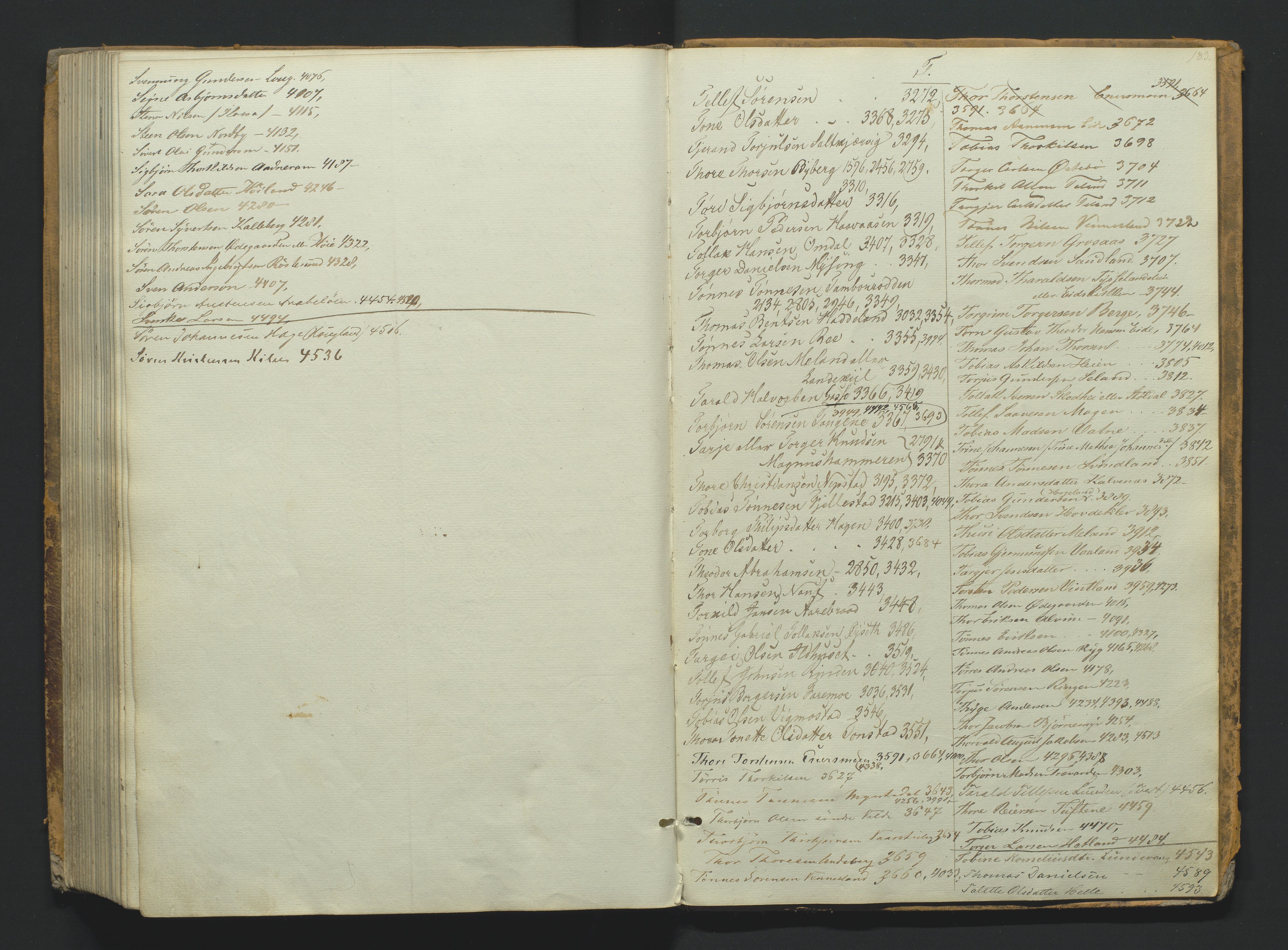 Kristiansand tukthus, AV/SAK-1251-0009/G/Gc/L0008/0001: Fangeregistrering / Fangeprotokoll med navneregister, 1855-1876, p. 182b-183a