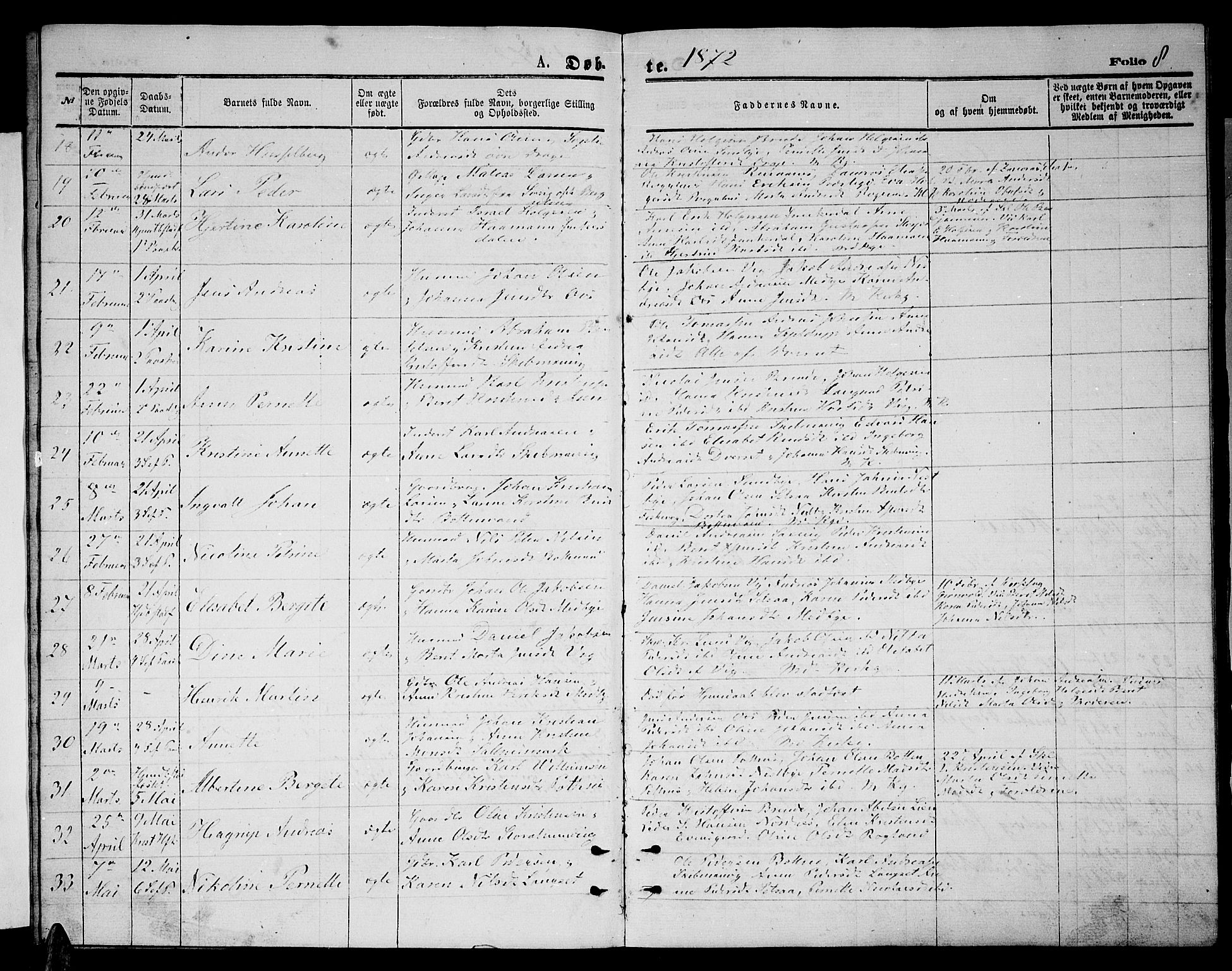 Ministerialprotokoller, klokkerbøker og fødselsregistre - Nordland, AV/SAT-A-1459/847/L0679: Parish register (copy) no. 847C07, 1870-1888, p. 8