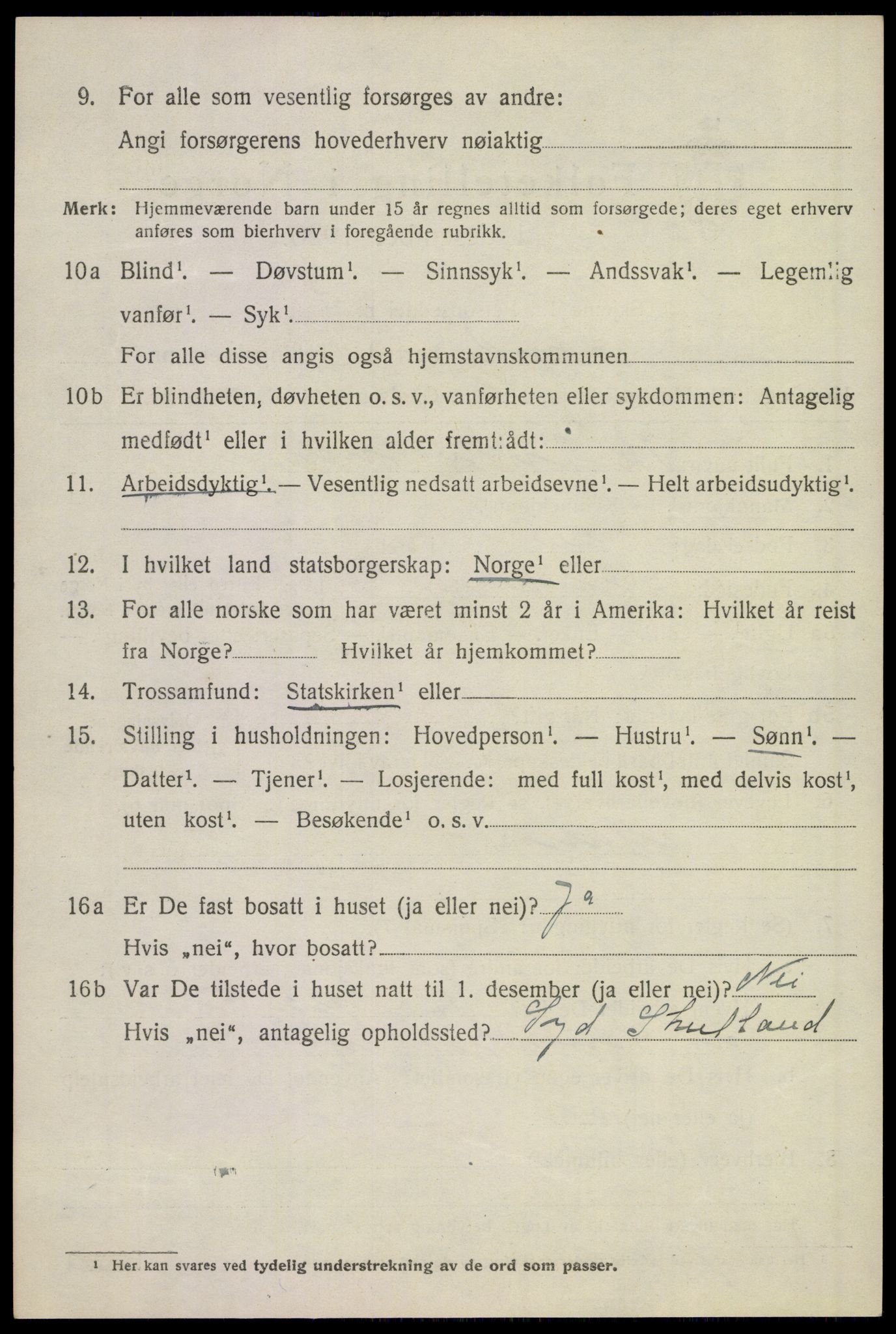 SAKO, 1920 census for Sandeherred, 1920, p. 19847