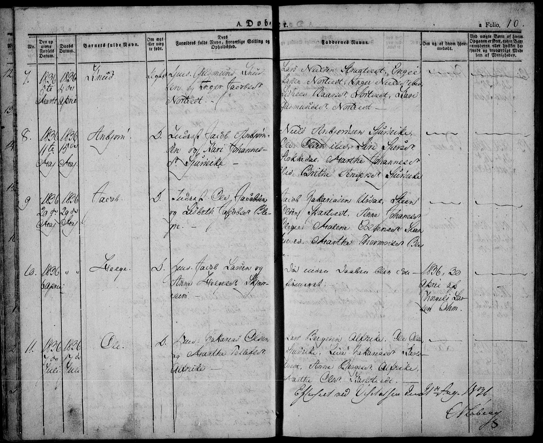 Skjold sokneprestkontor, AV/SAST-A-101847/H/Ha/Haa/L0005: Parish register (official) no. A 5, 1830-1856, p. 10