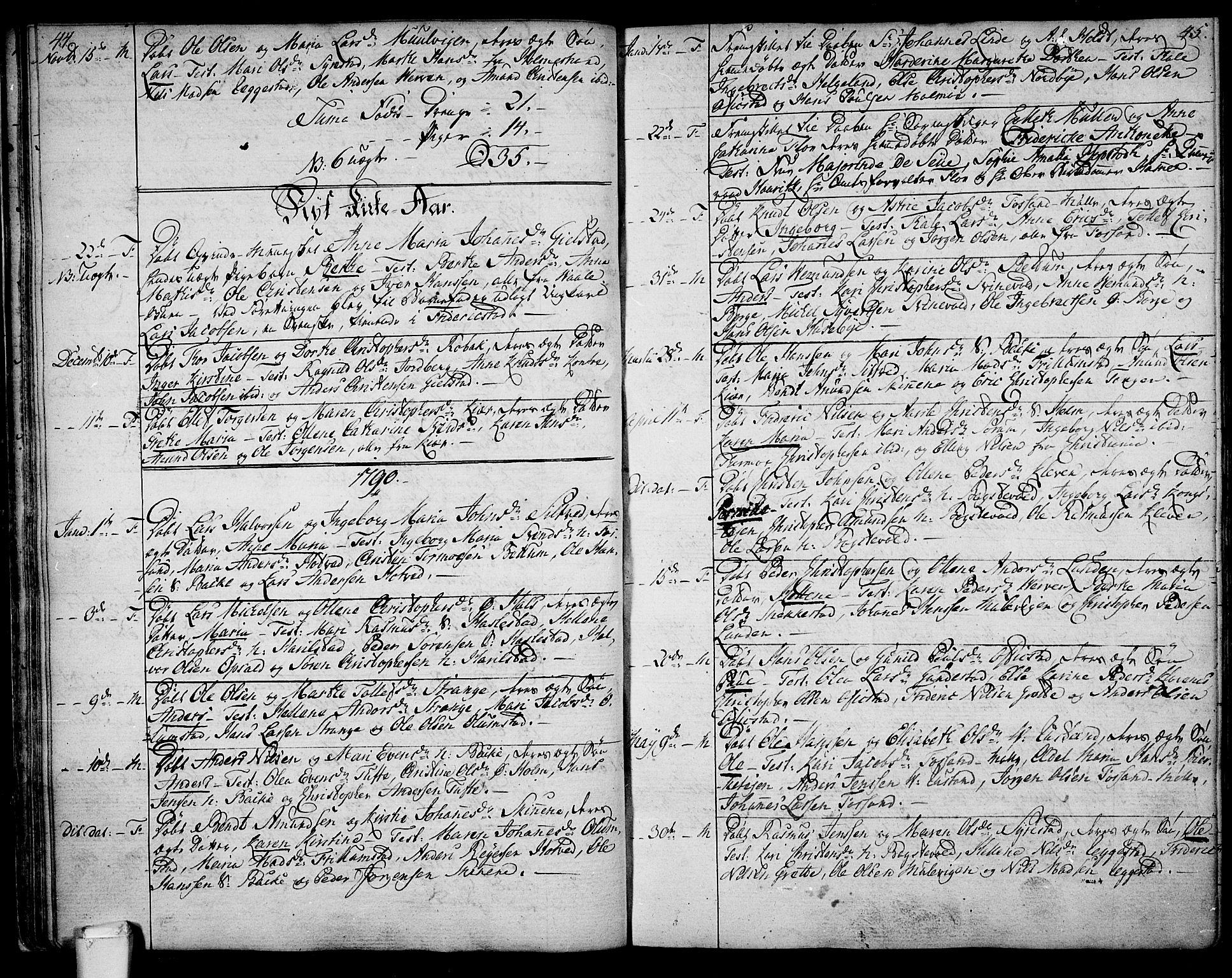 Våle kirkebøker, SAKO/A-334/F/Fa/L0005: Parish register (official) no. I 5, 1773-1808, p. 44-45