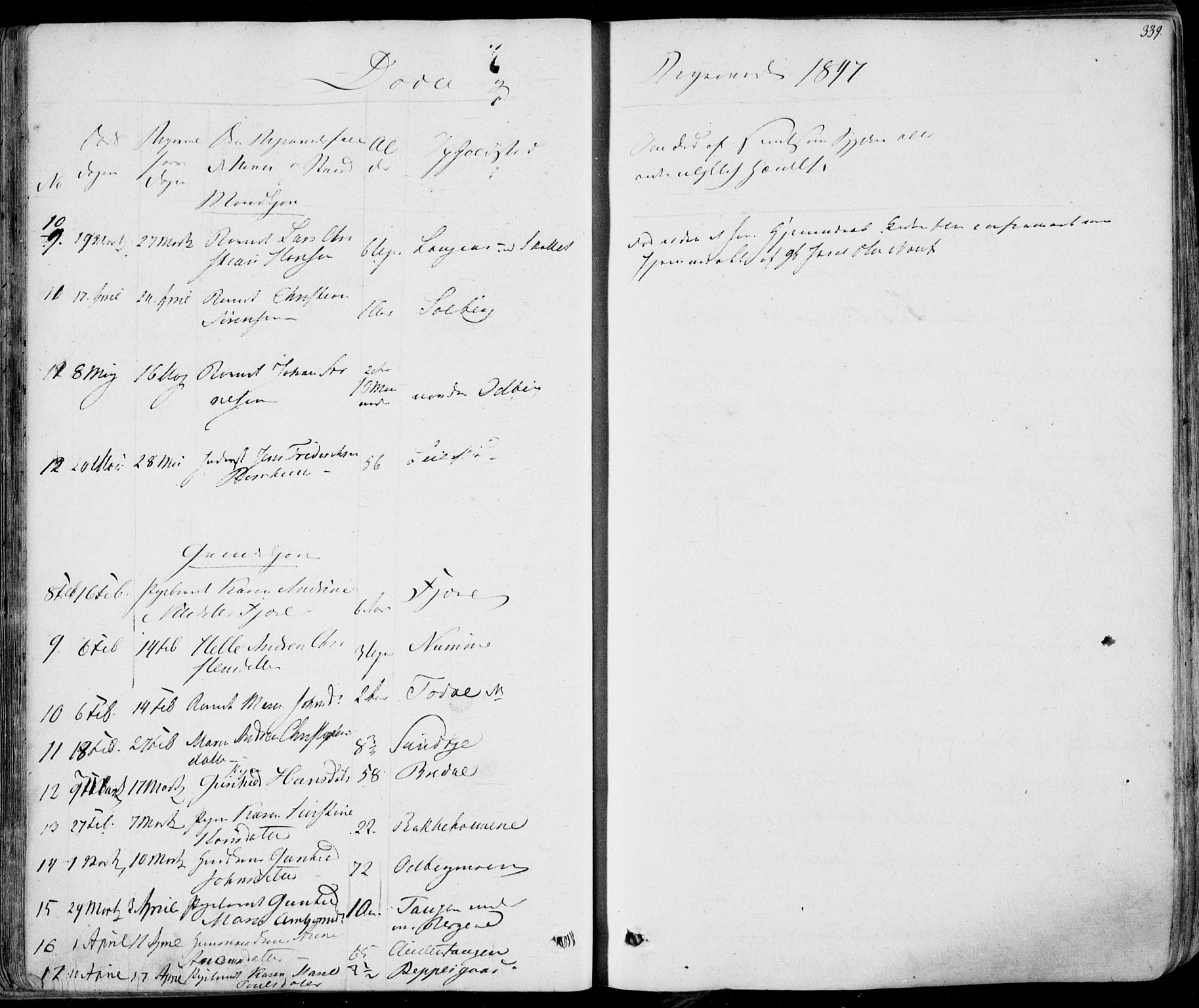 Hedrum kirkebøker, AV/SAKO-A-344/F/Fa/L0005: Parish register (official) no. I 5, 1835-1848, p. 339