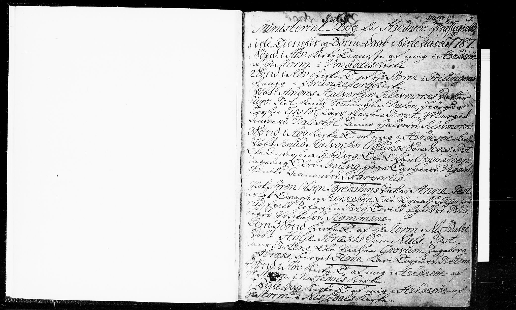Kviteseid kirkebøker, SAKO/A-276/F/Fa/L0003: Parish register (official) no. I 3, 1787-1799, p. 1