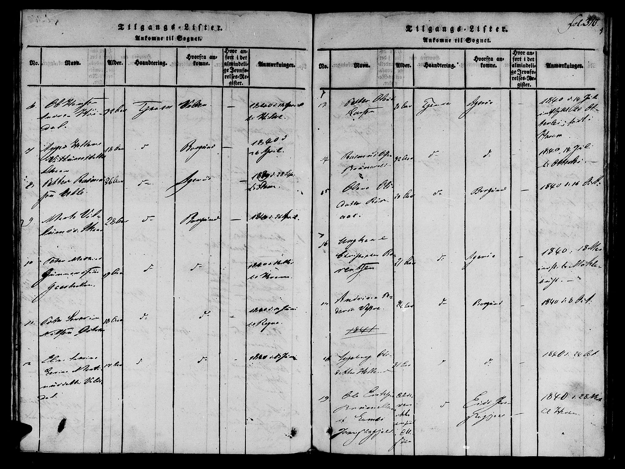 Ministerialprotokoller, klokkerbøker og fødselsregistre - Møre og Romsdal, SAT/A-1454/536/L0495: Parish register (official) no. 536A04, 1818-1847, p. 310