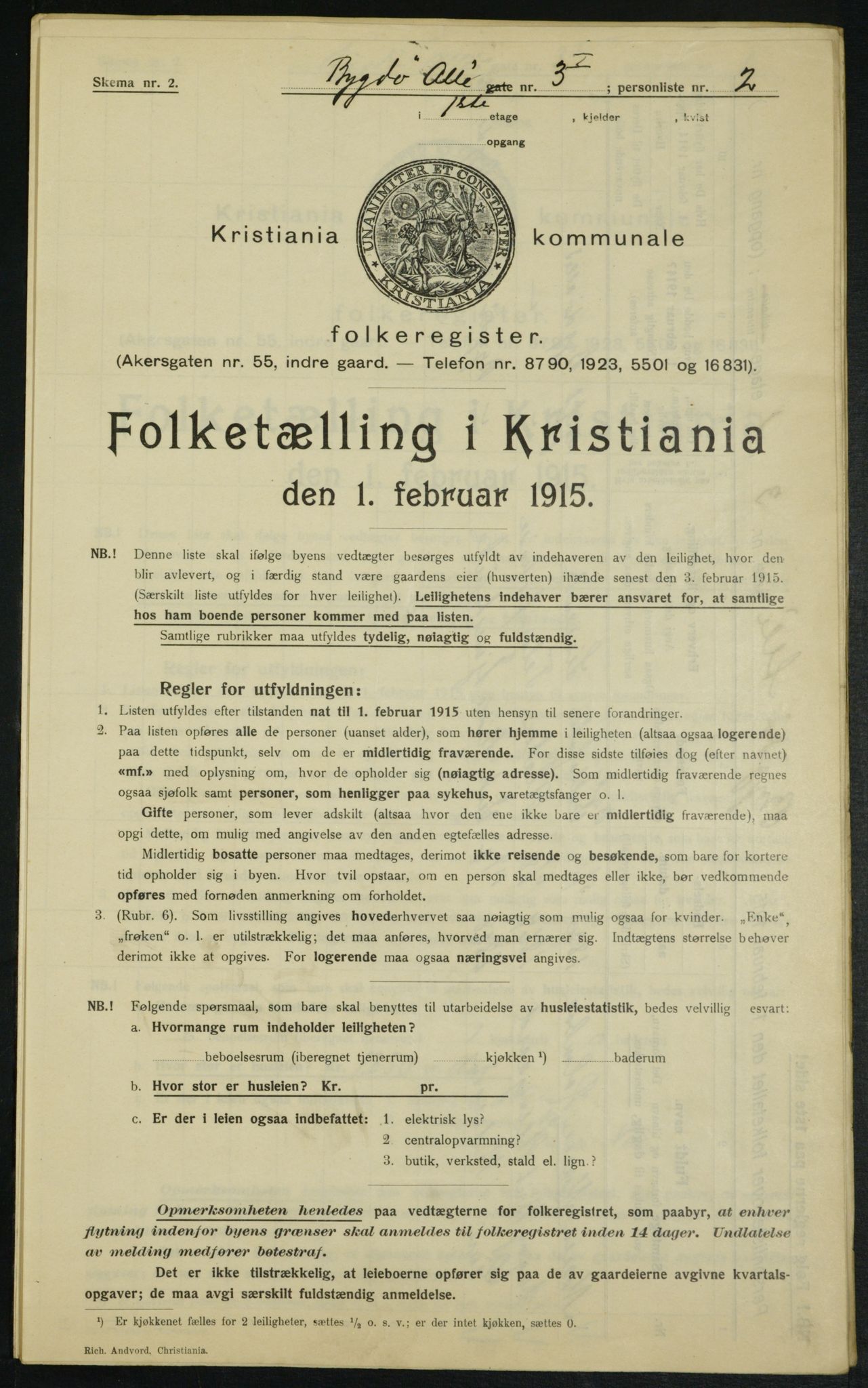 OBA, Municipal Census 1915 for Kristiania, 1915, p. 10196