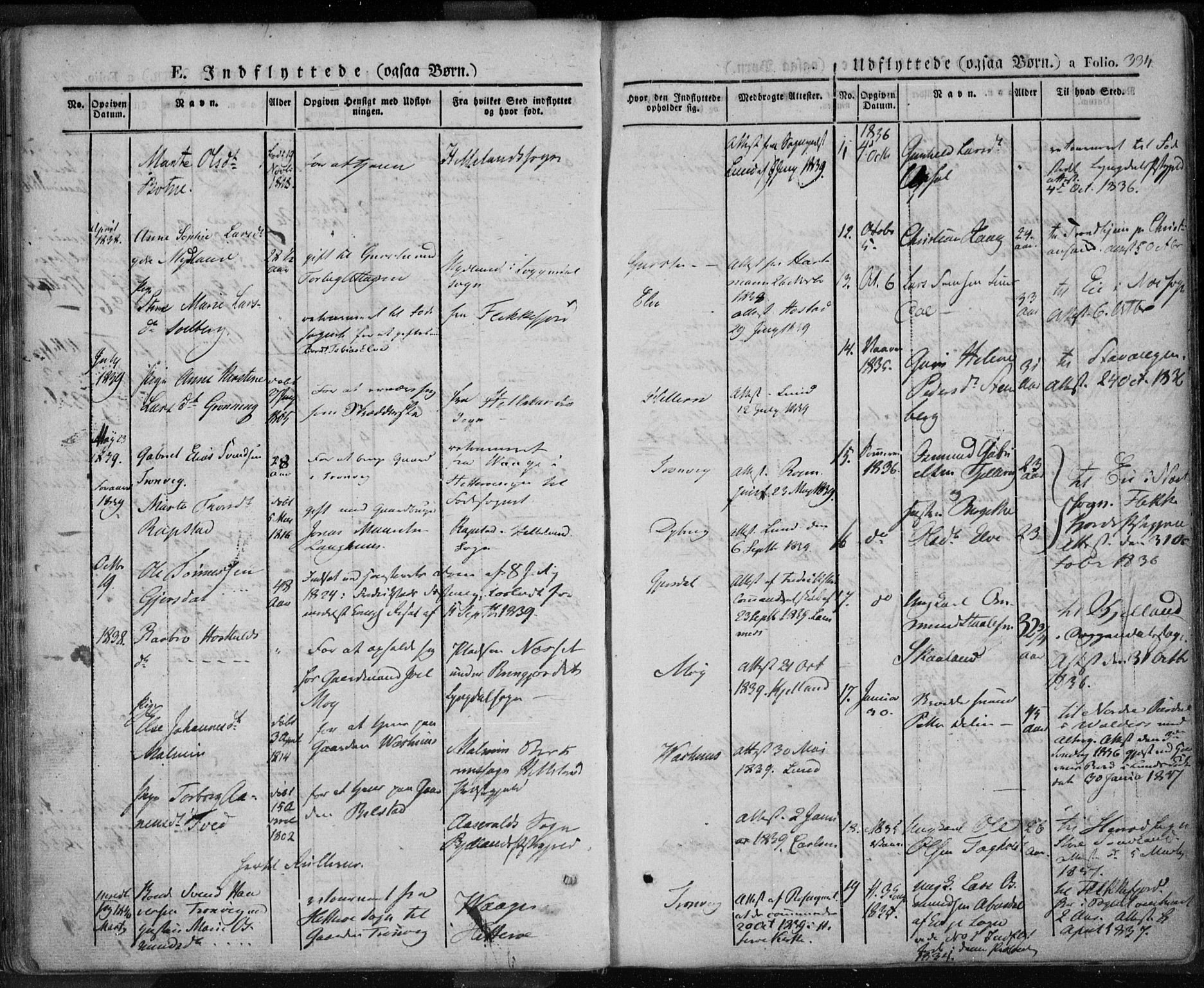 Lund sokneprestkontor, SAST/A-101809/S06/L0008: Parish register (official) no. A 7.2, 1833-1854, p. 334