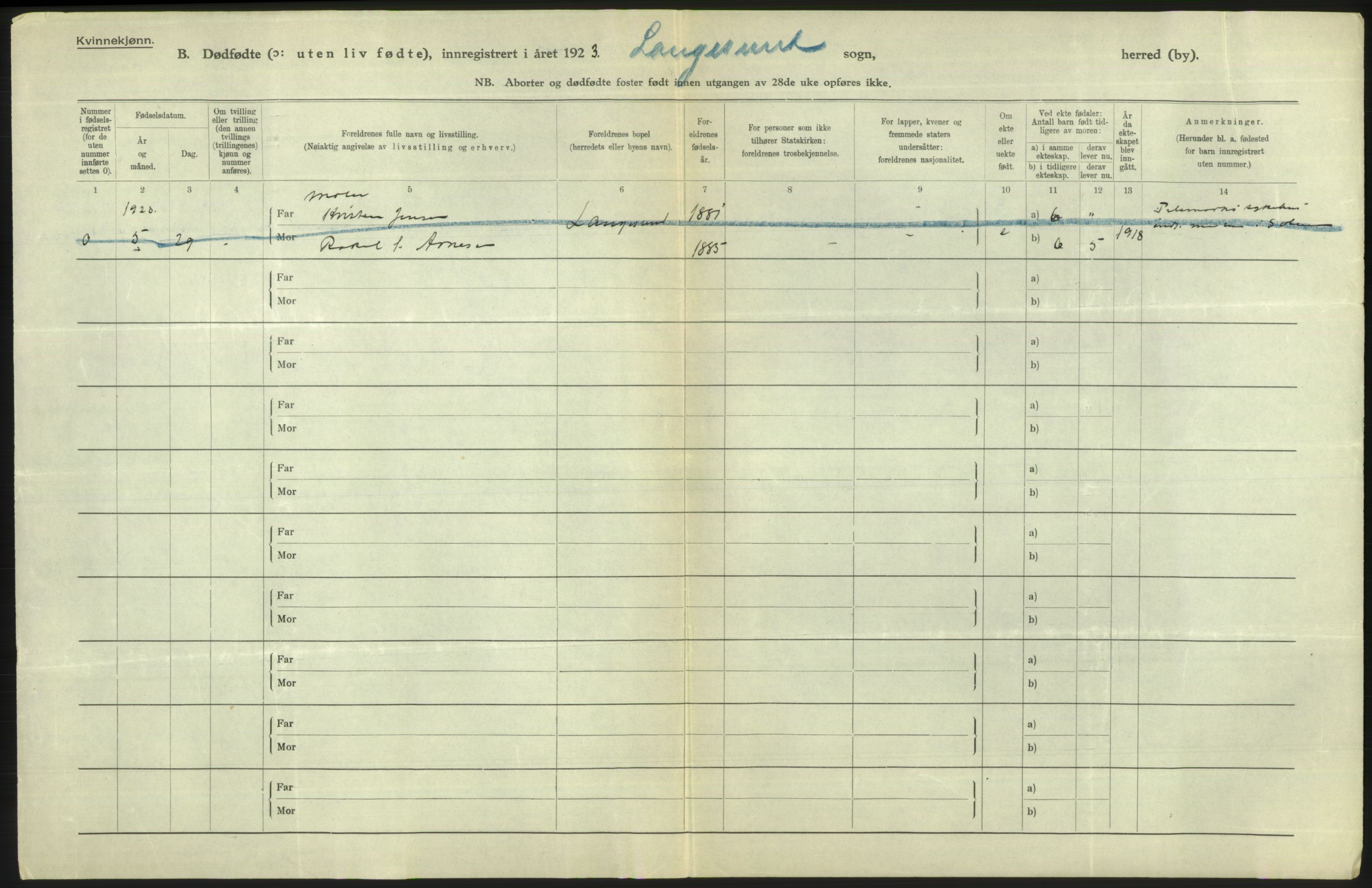 Statistisk sentralbyrå, Sosiodemografiske emner, Befolkning, RA/S-2228/D/Df/Dfc/Dfcc/L0020: Telemark fylke: Gifte, døde, dødfødte. Bygder og byer., 1923, p. 246