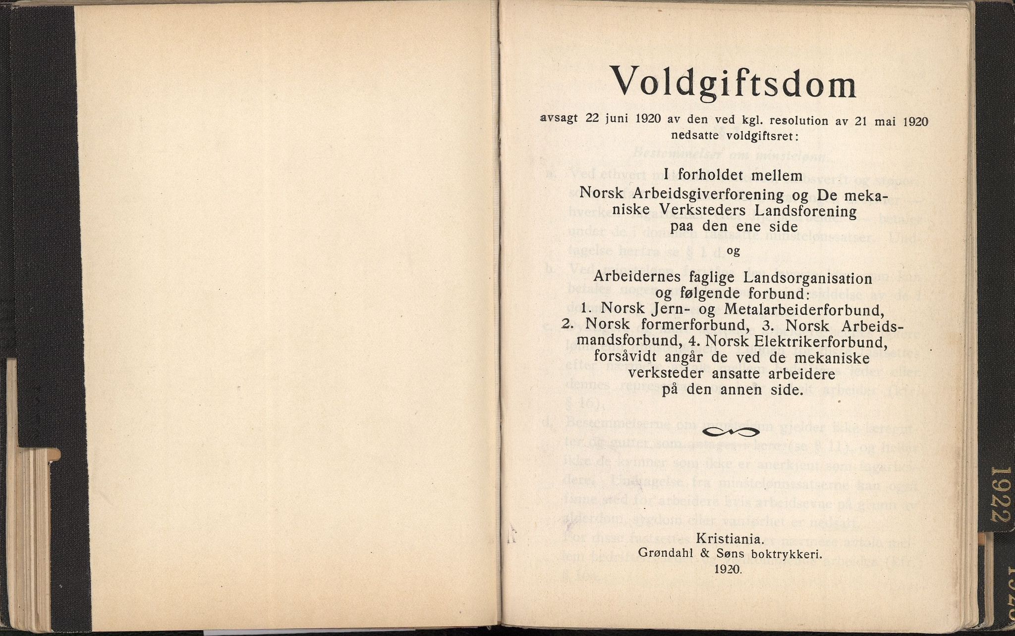 Norsk jern- og metallarbeiderforbund, AAB/ARK-1659/O/L0001/0006: Verkstedsoverenskomsten / Verkstedsoverenskomsten, 1920