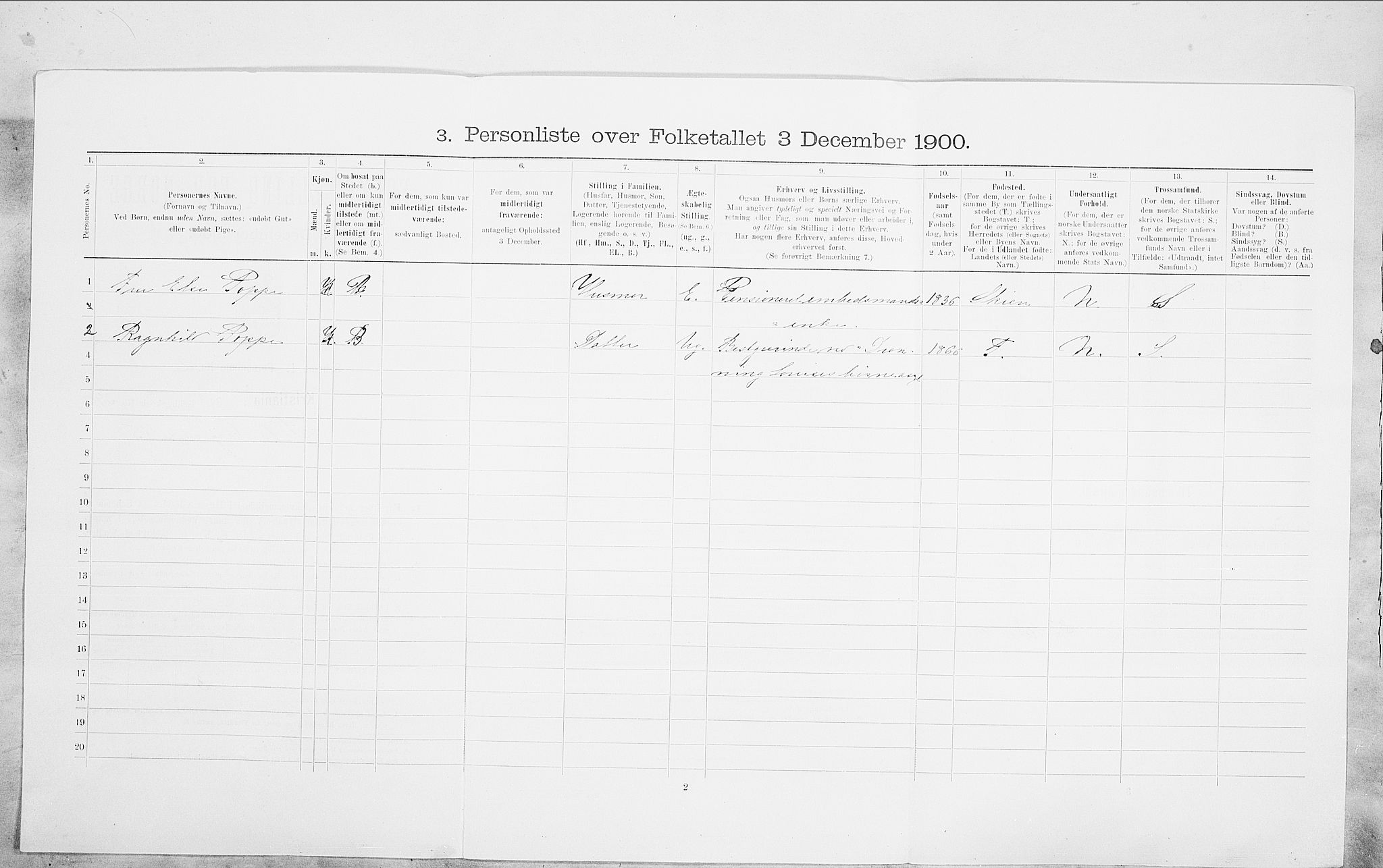 SAO, 1900 census for Kristiania, 1900, p. 87566