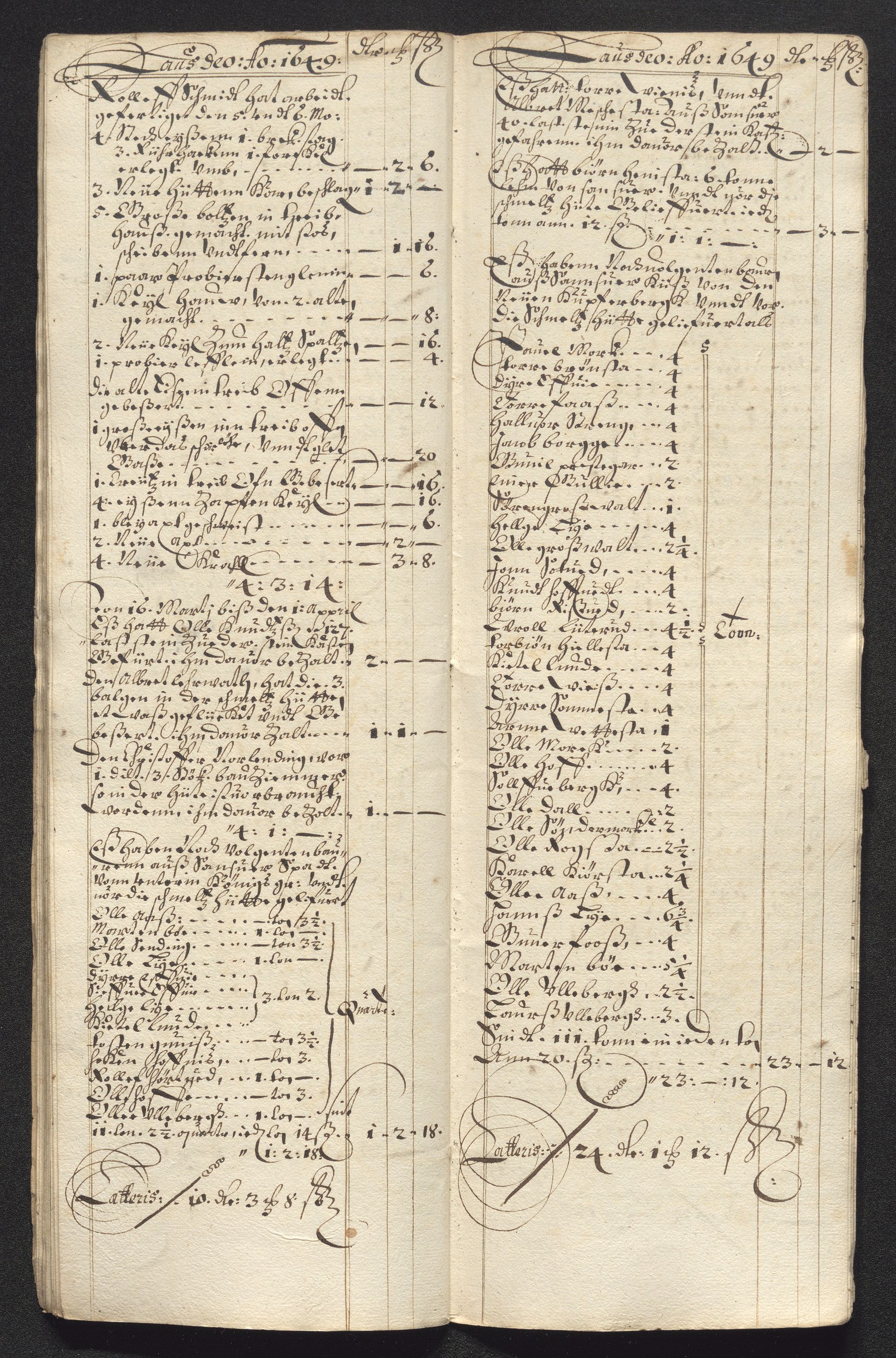 Kongsberg Sølvverk 1623-1816, SAKO/EA-3135/001/D/Dc/Dcd/L0023: Utgiftsregnskap for gruver m.m., 1649, p. 249